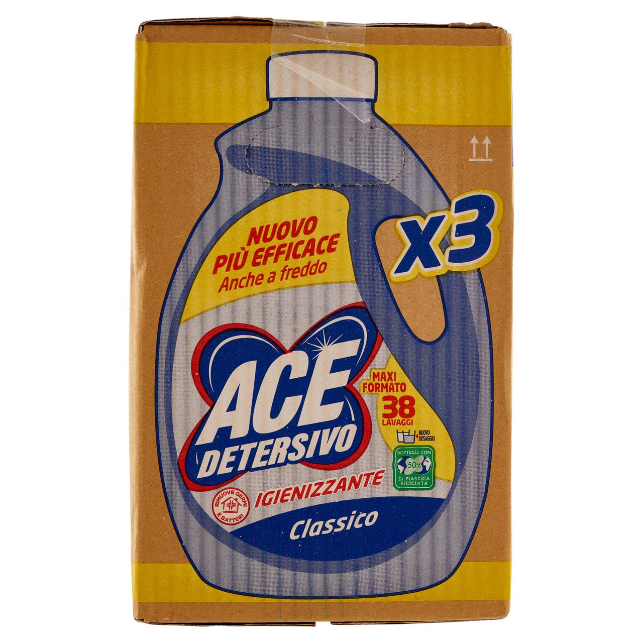 Ace Detersivo Igienizzante Classico 3 x 38 Lavaggi 3 x 1900 ml