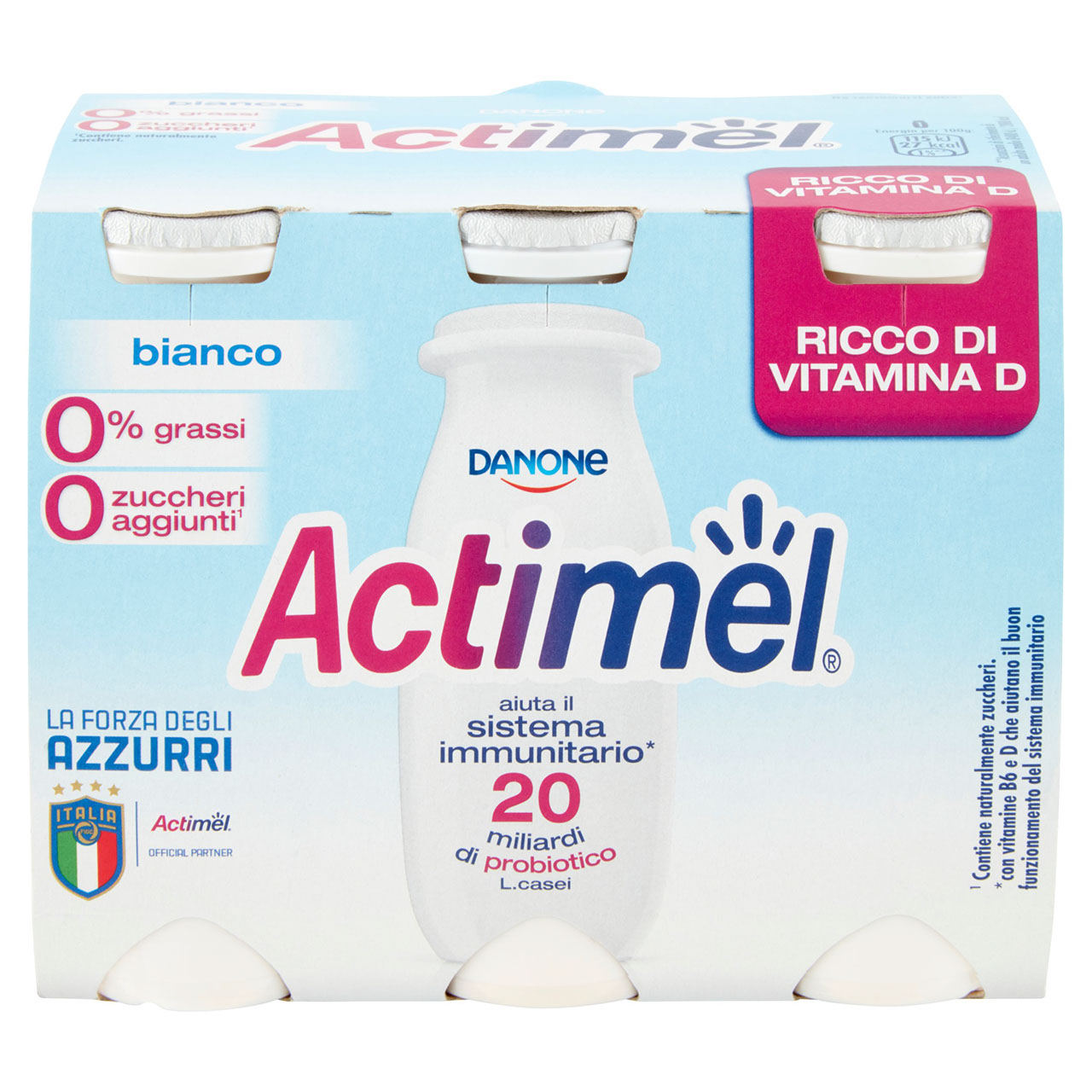 Actimel bianco 0% grassi 6 x 100 g