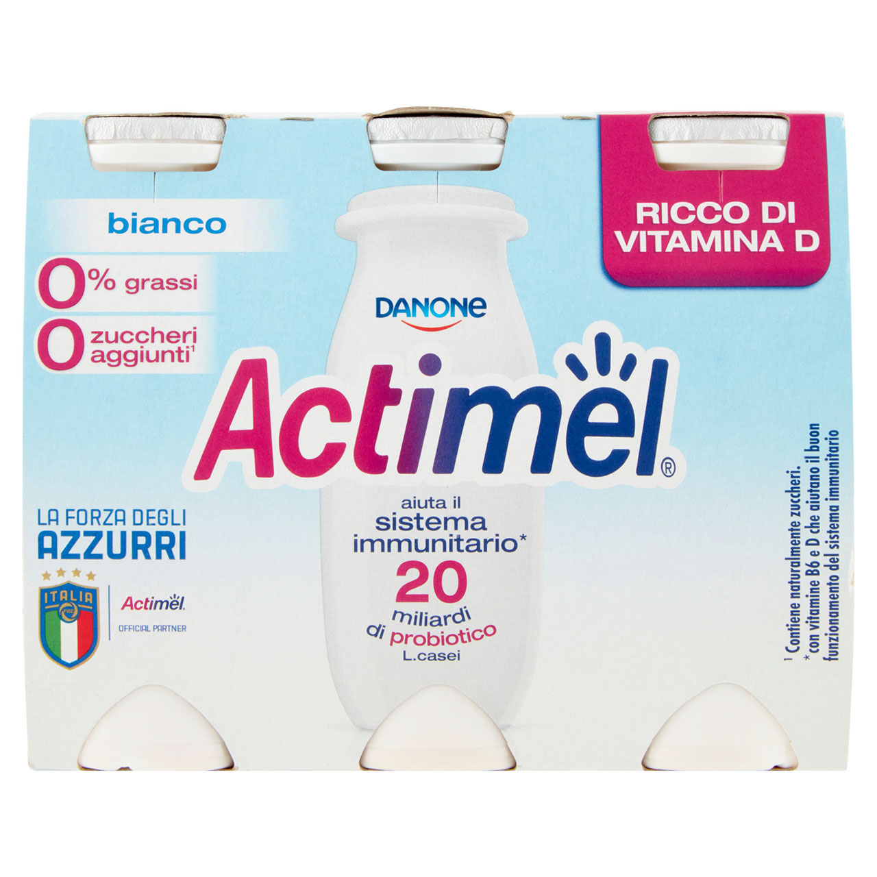 Actimel bianco 0% grassi 6 x 100 g