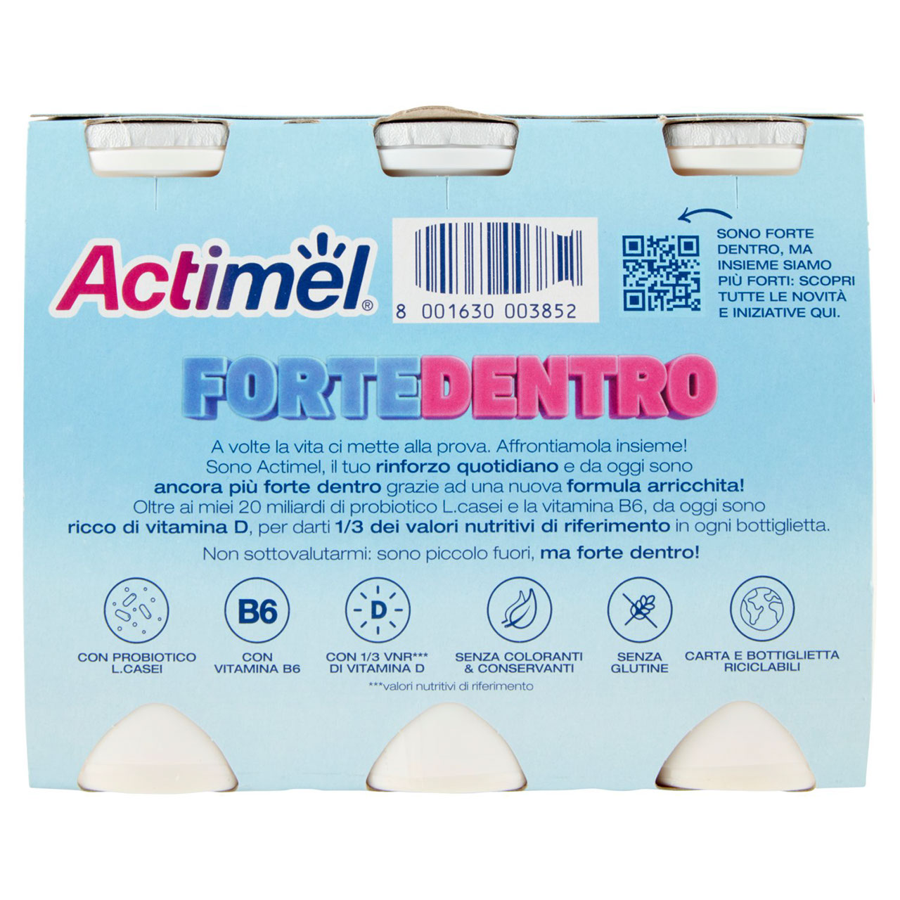 Actimel bianco 0% grassi 6 x 100 g