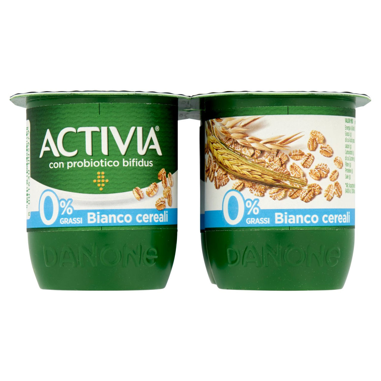 Activia 0% Grassi Bianco cereali 4 x 125 g