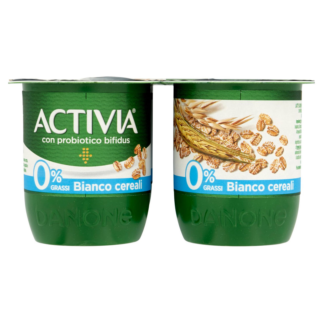 Activia 0% Grassi Bianco cereali 4 x 125 g