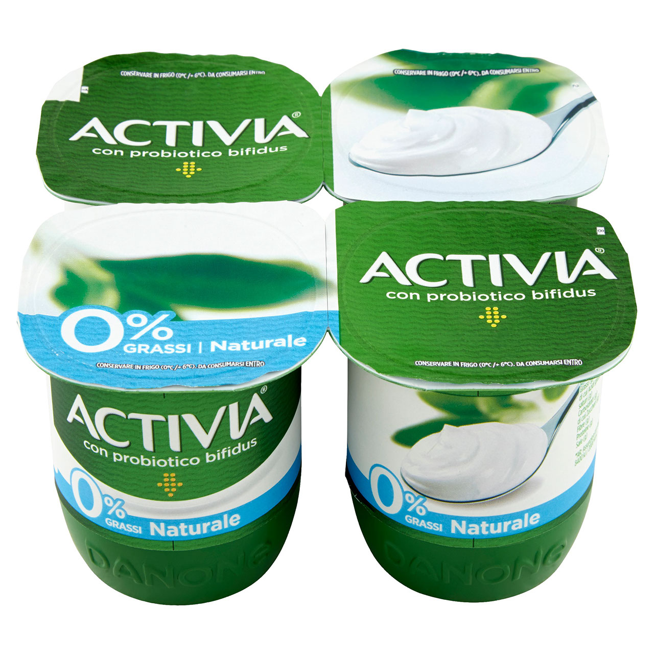 Activia 0% Grassi Naturale 4 x 125 g