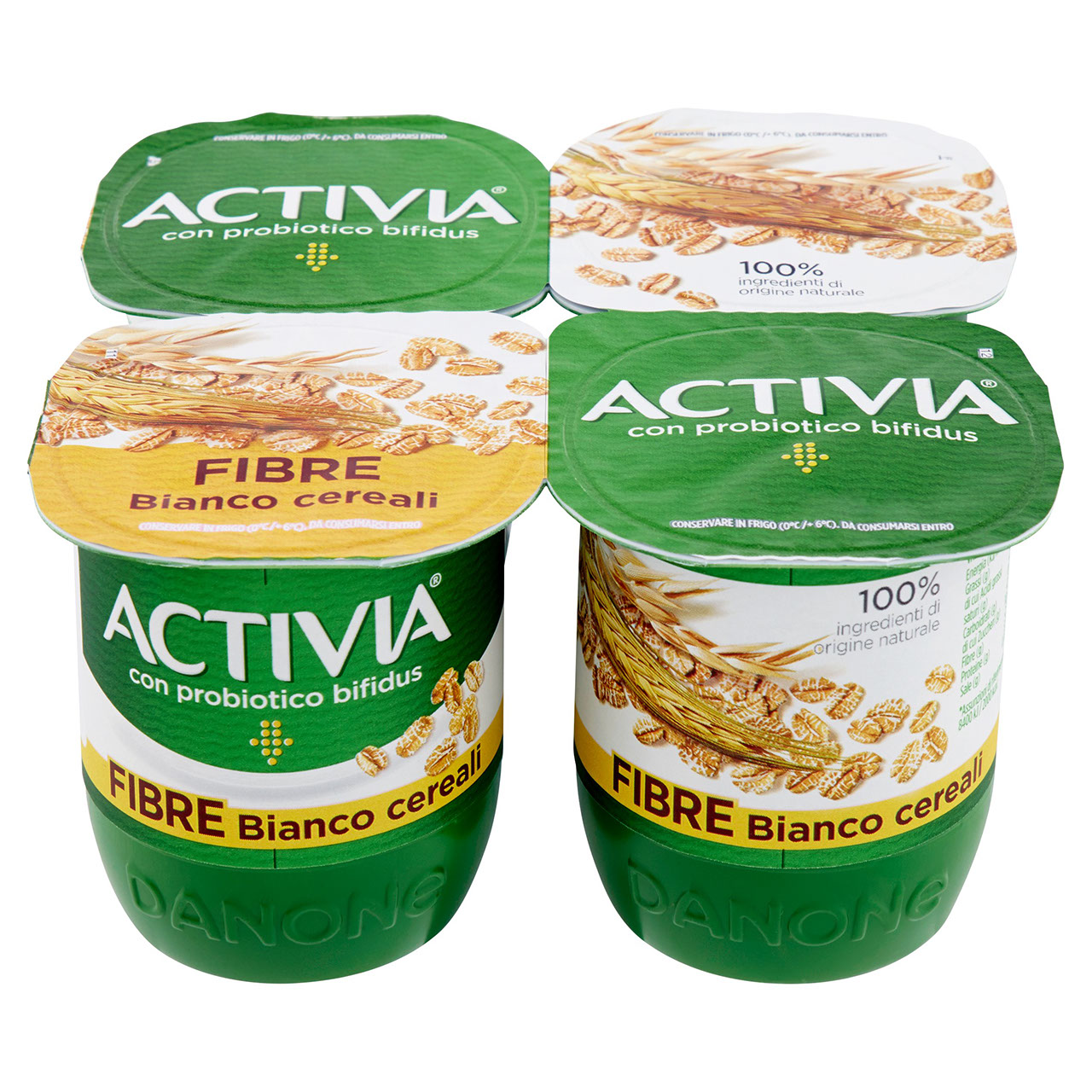 Activia Fibre Bianco cereali 4 x 125 g