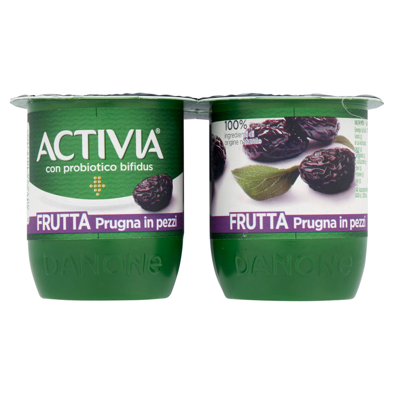 Activia Frutta Prugna in pezzi 4 x 125 g