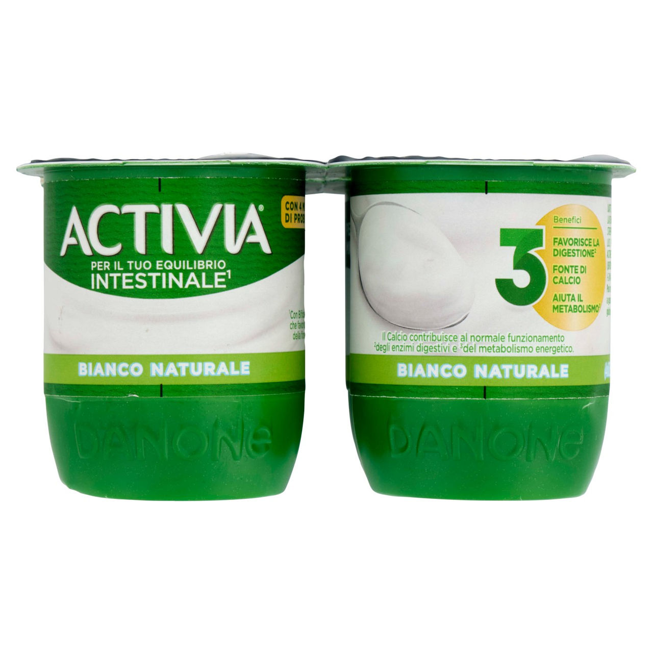 ACTIVIA Yogurt con Probiotico Bifidus, 0% Zuccheri Aggiunti, Bianco Naturale 4x125g
