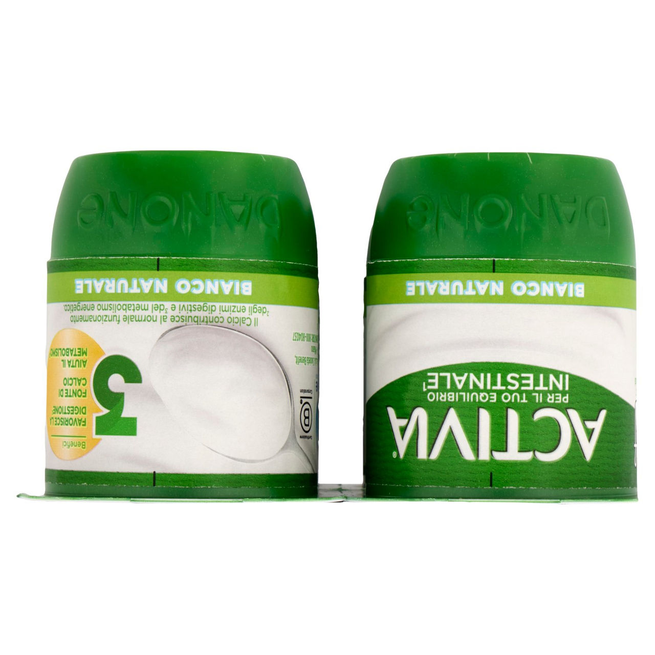 ACTIVIA Yogurt con Probiotico Bifidus, 0% Zuccheri Aggiunti, Bianco Naturale 4x125g