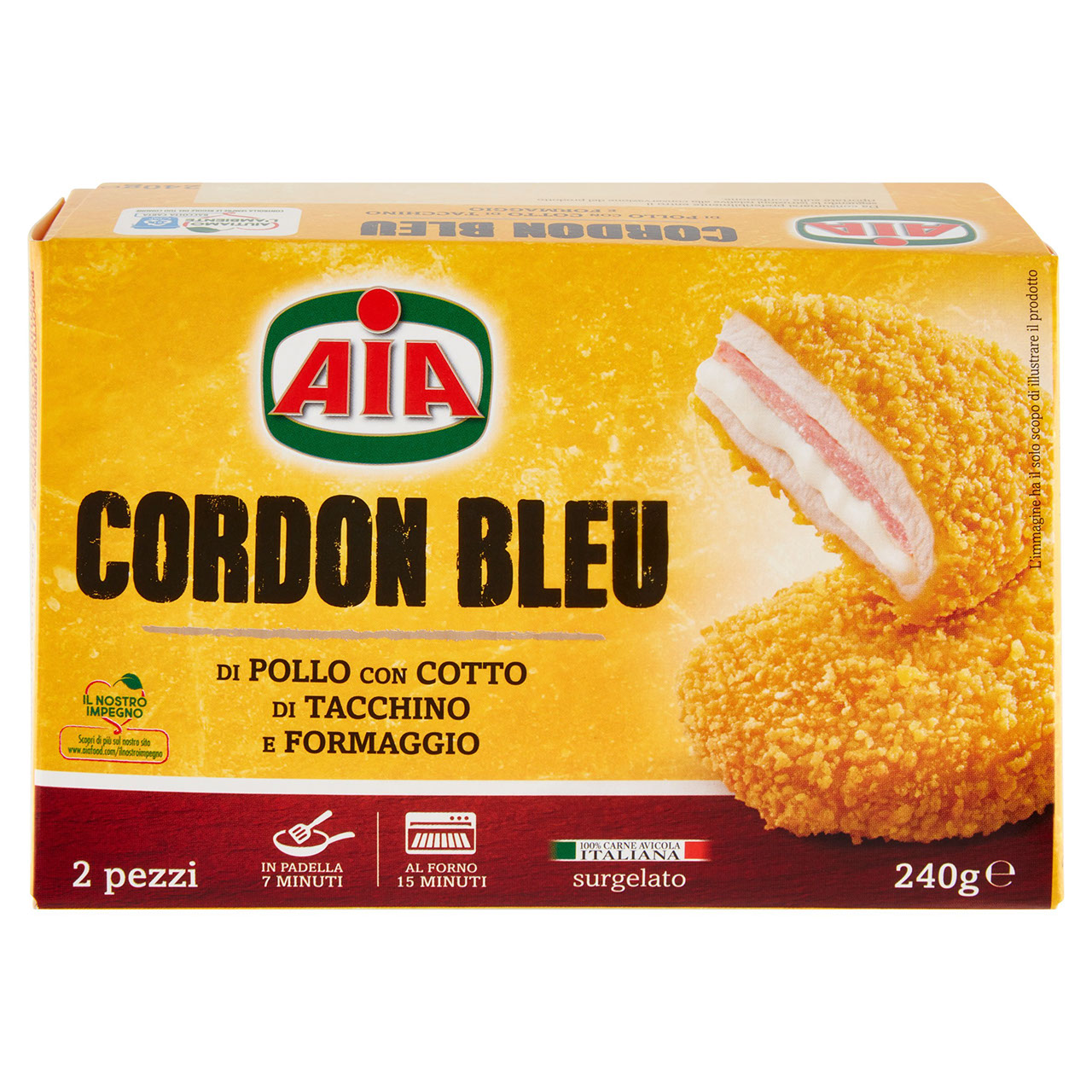 Aia Cordon Bleu di Pollo, Tacchino e Formaggio 2pz
