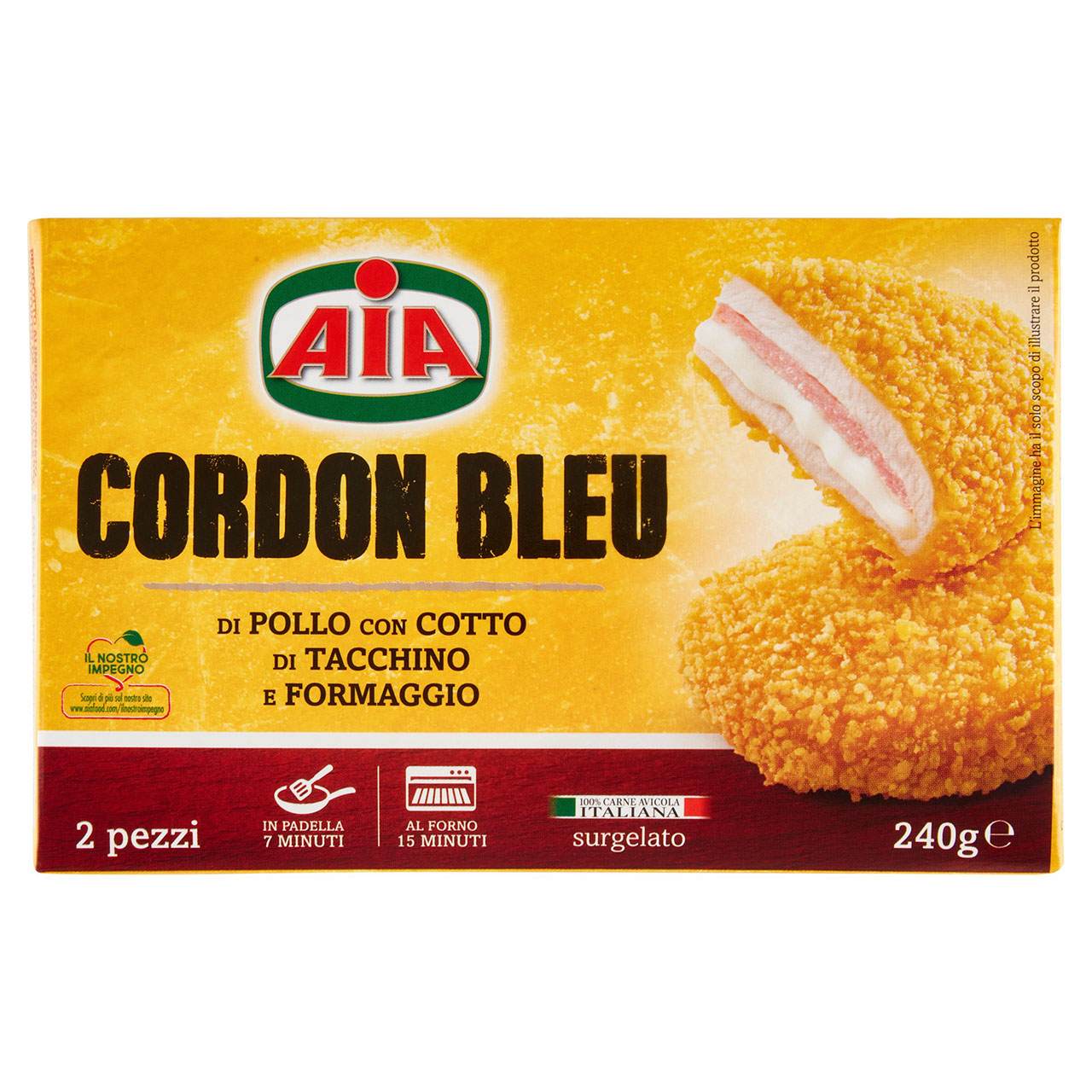 Aia Cordon Bleu di Pollo, Tacchino e Formaggio 2pz