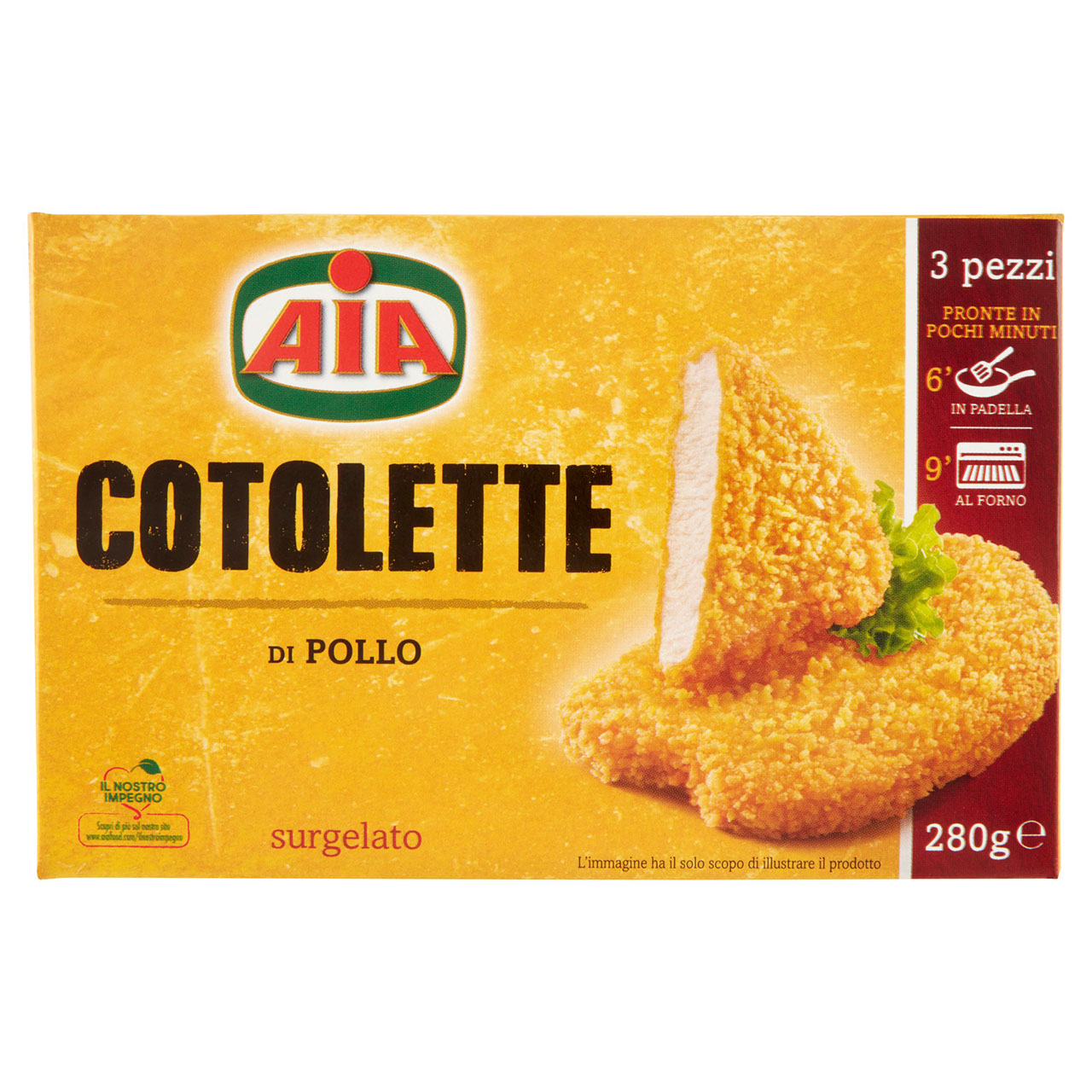 Aia Cotolette di Pollo surgelato 3 pezzi