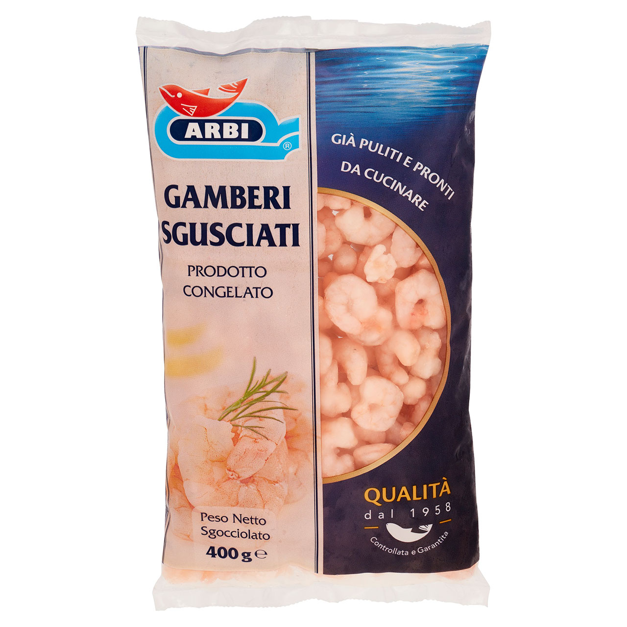 Arbi Gamberi Sgusciati Prodotto Congelato 400 g