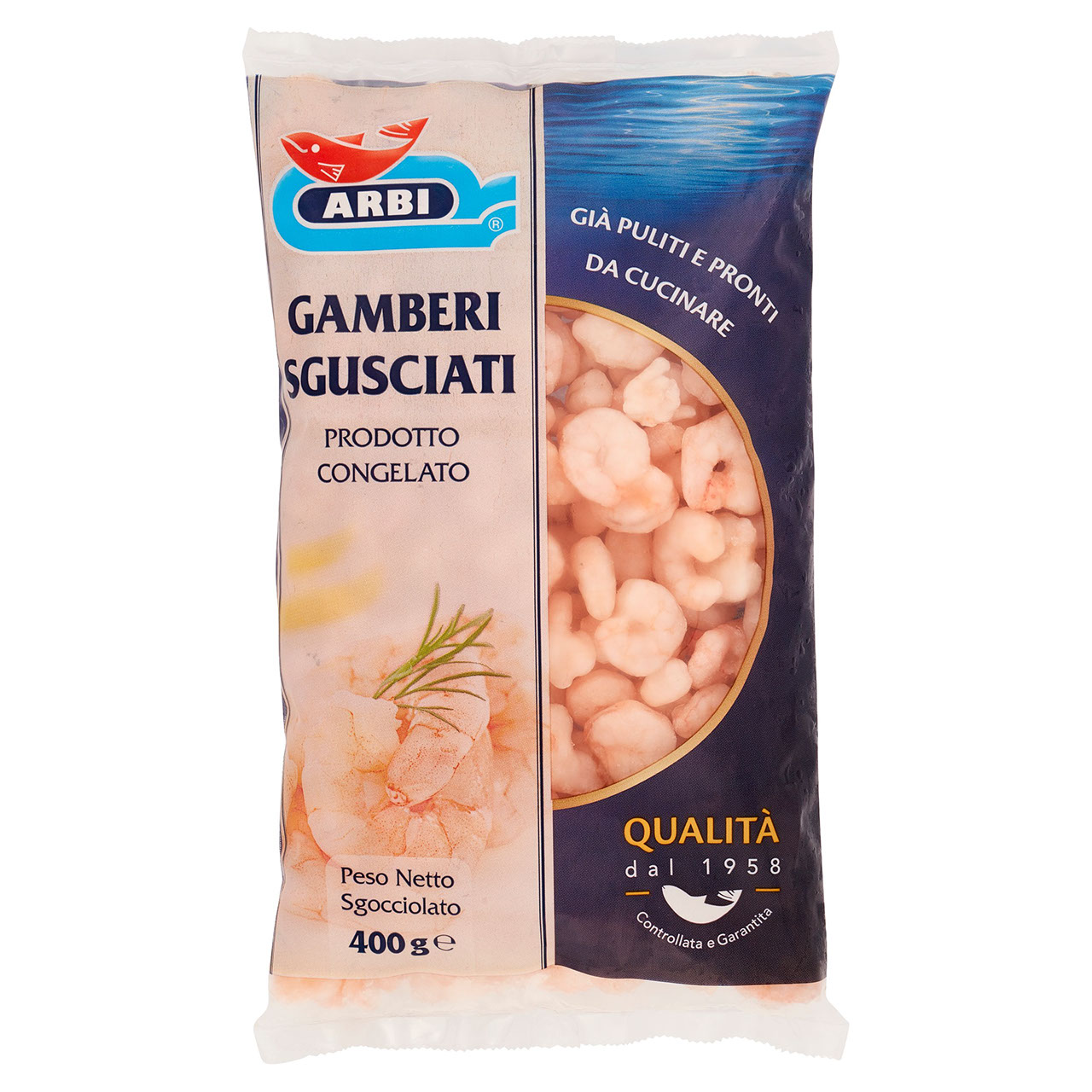 Arbi Gamberi Sgusciati Prodotto Congelato 400 g