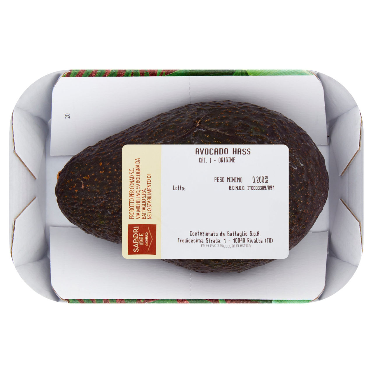 Avocado Hass S&I Cat. I Vassoio 200g SAPORI E IDEE