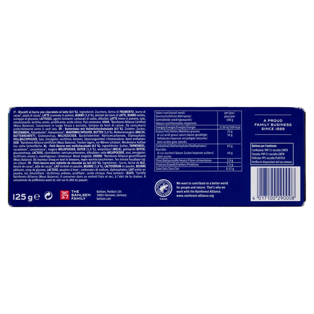Bahlsen Choco Leibniz 125 g in vendita online