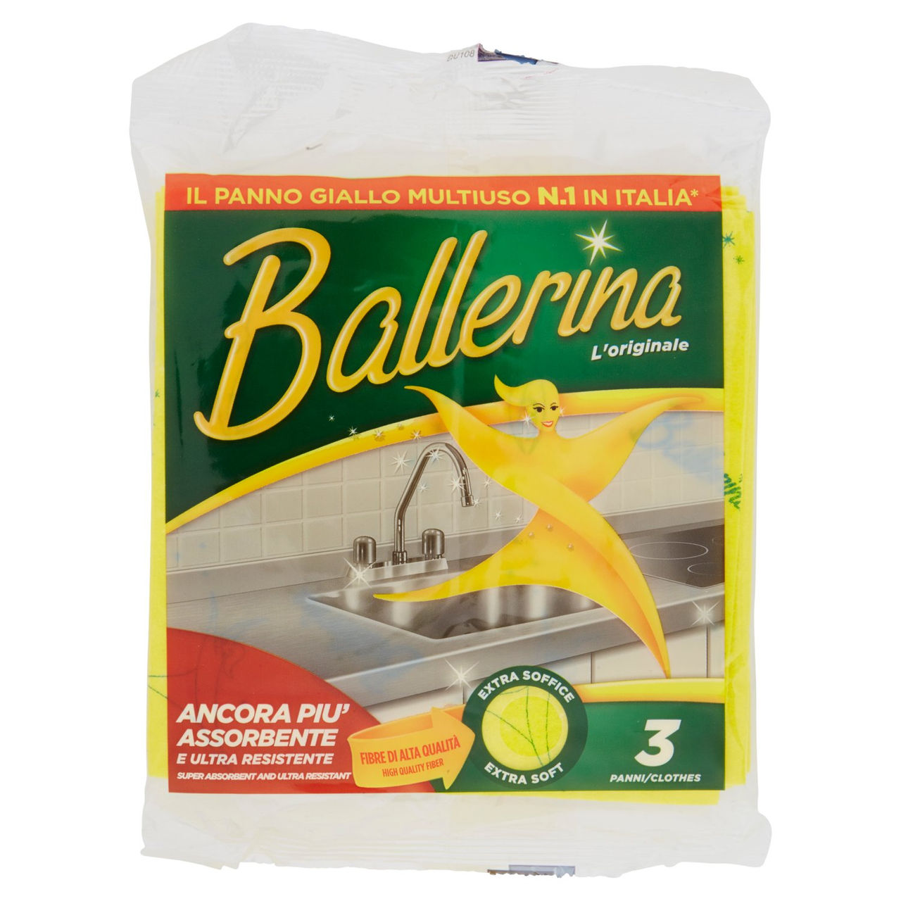 BALLERINA Panno Giallo 3 pz.