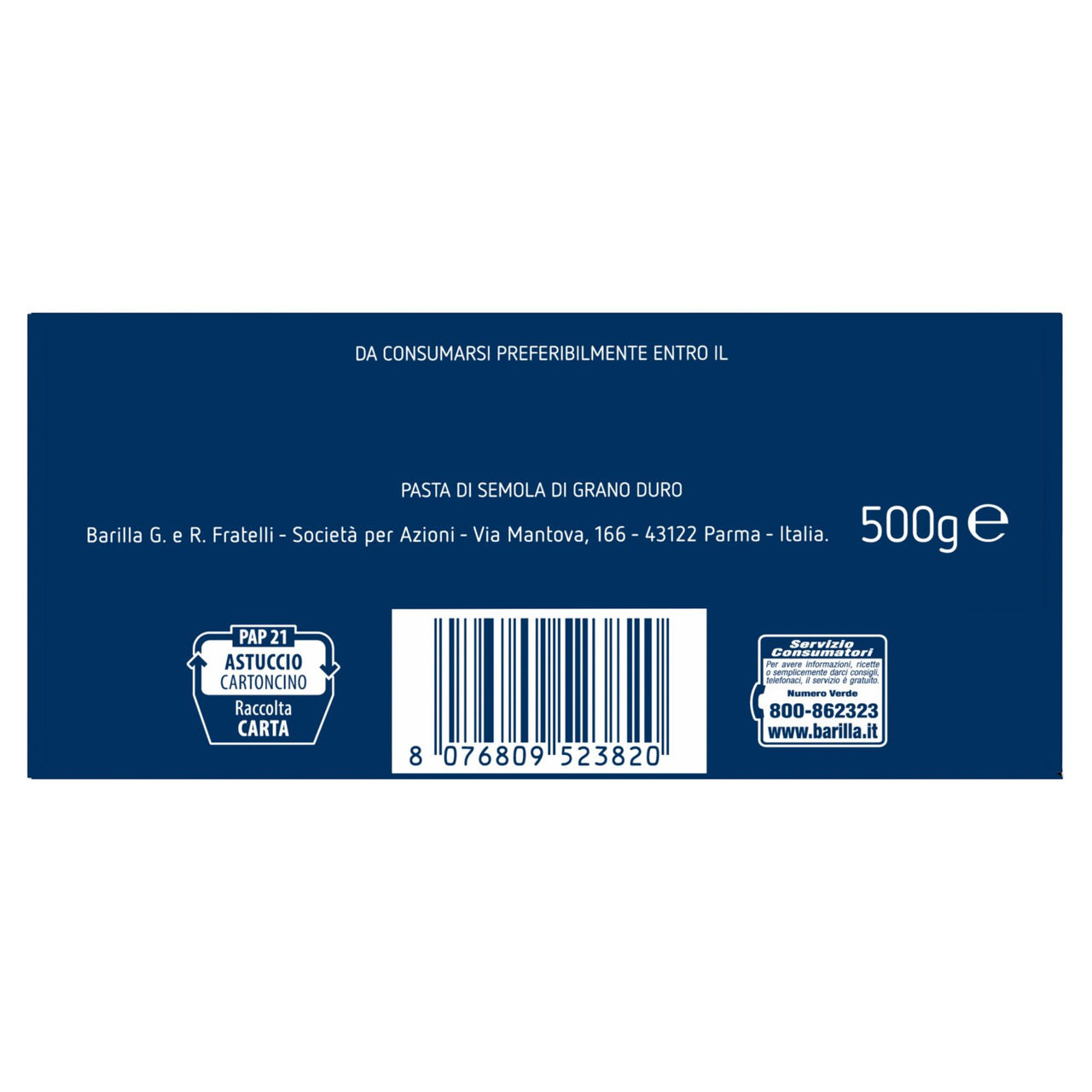Barilla Pasta Piccolini Mini Farfalle 500g