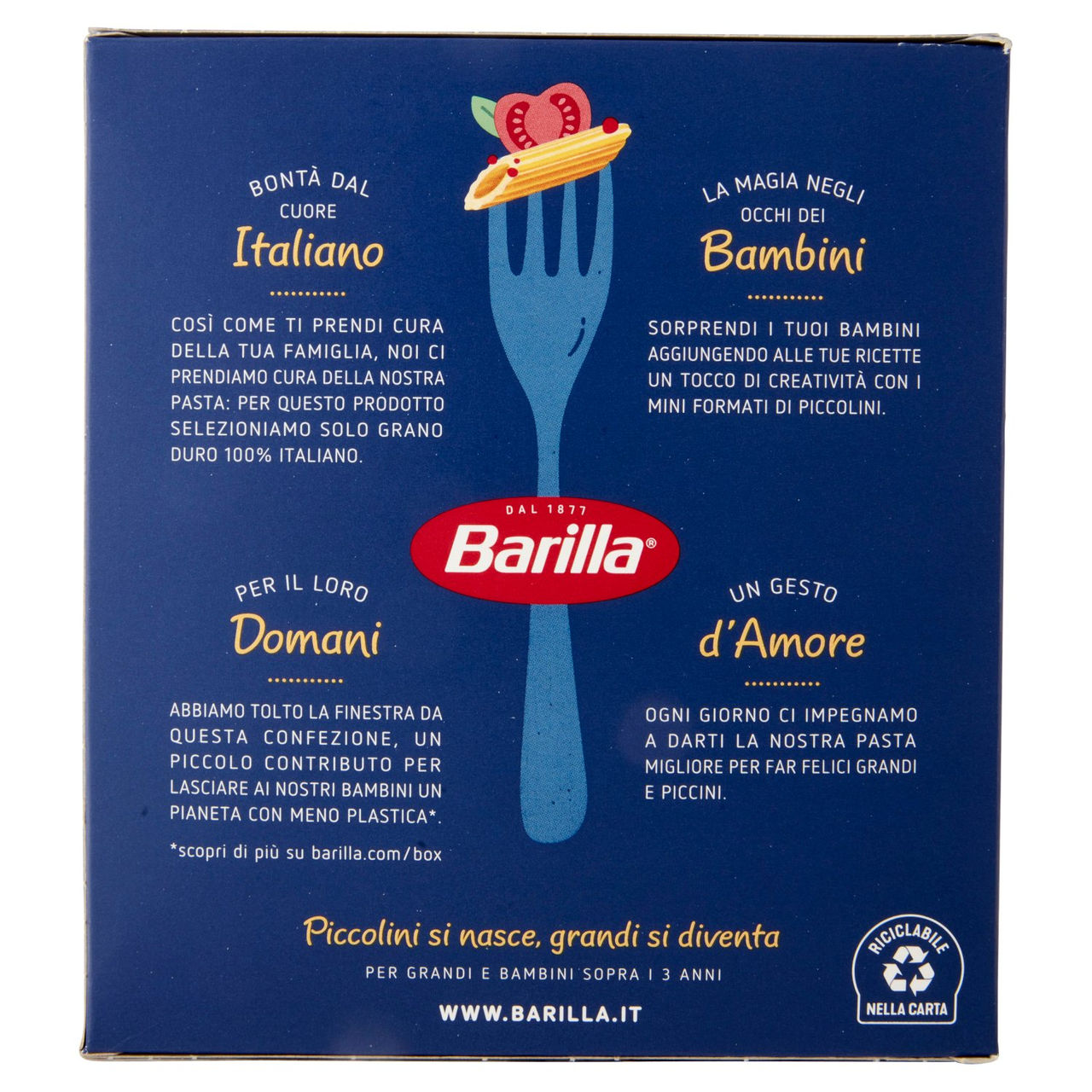 Barilla Piccolini Grano Italiano Mini Penne Rigate