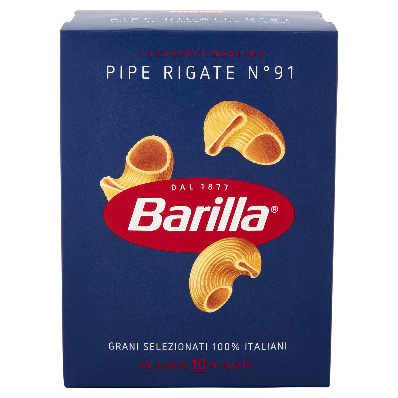 Barilla Pasta Pipe Rigate n.91 100% Grano Italiano 500g