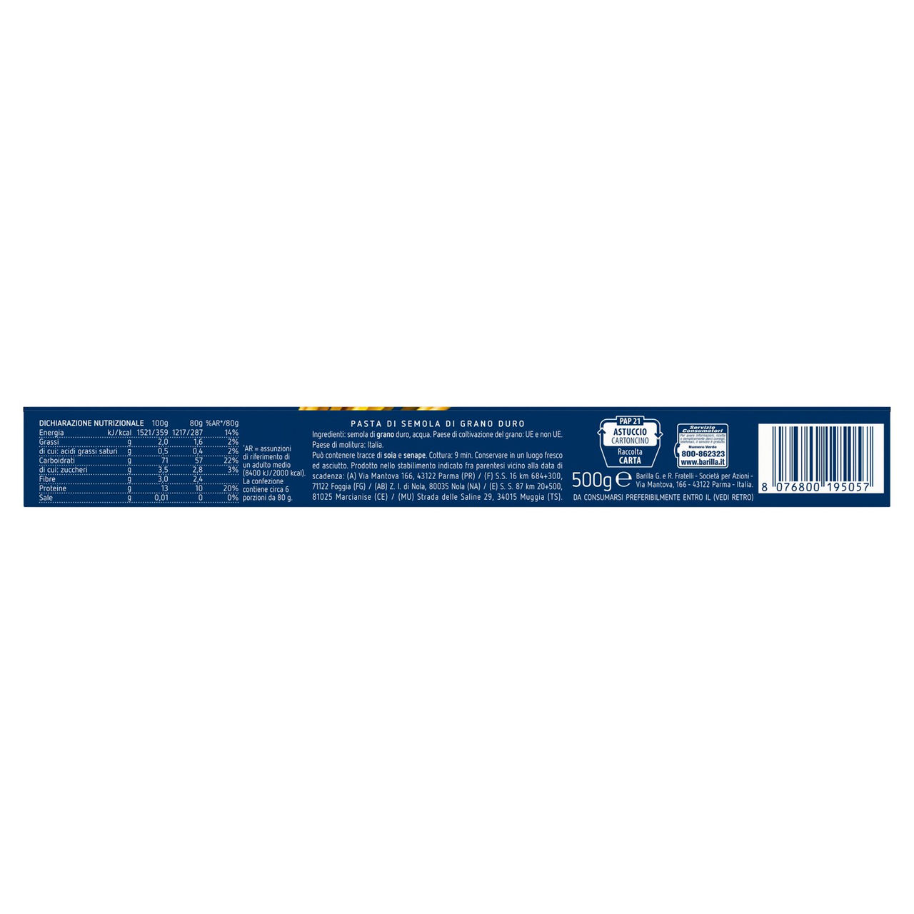 Barilla Pasta Spaghetti n.5 500g