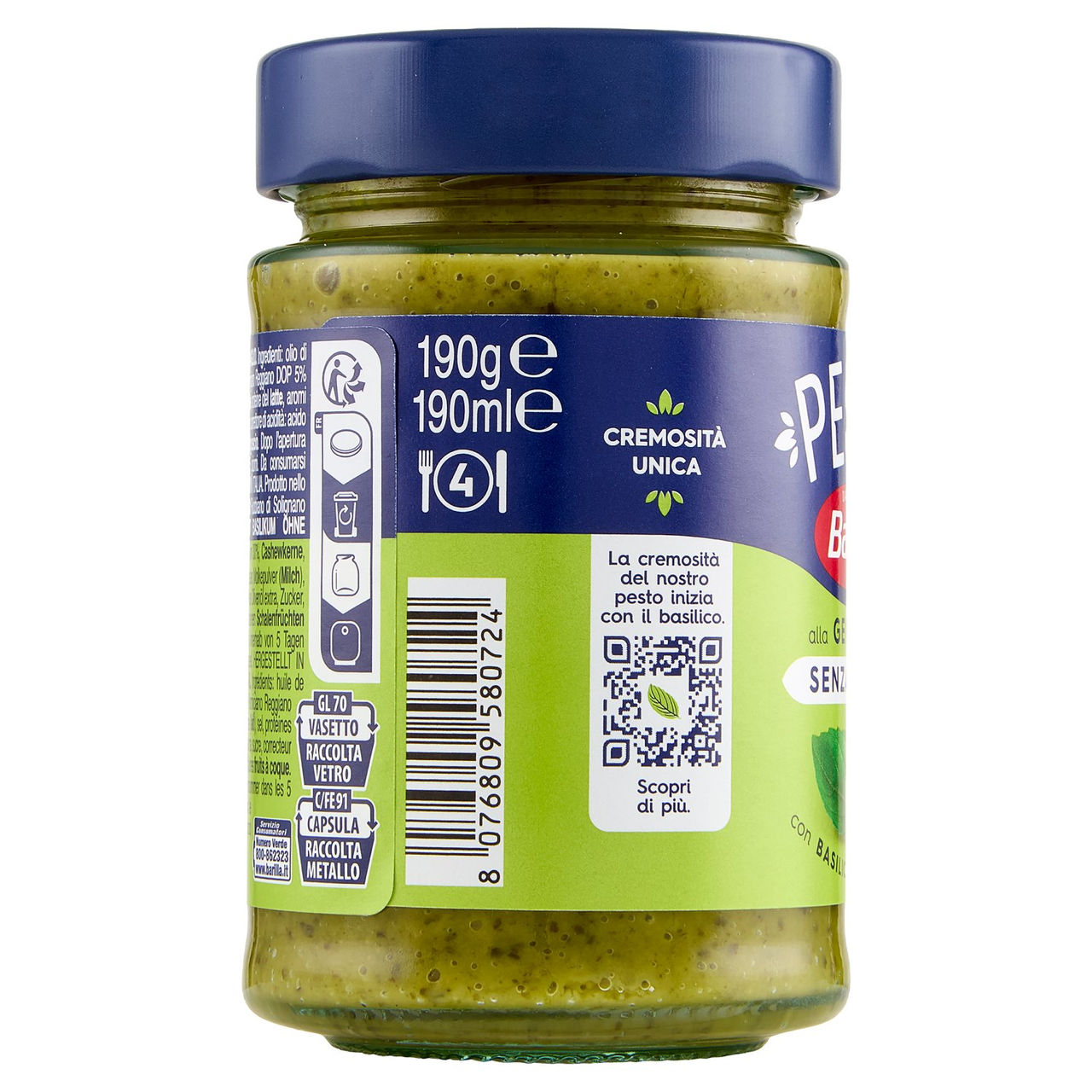 Barilla Pesto alla Genovese Senza Aglio 190 g