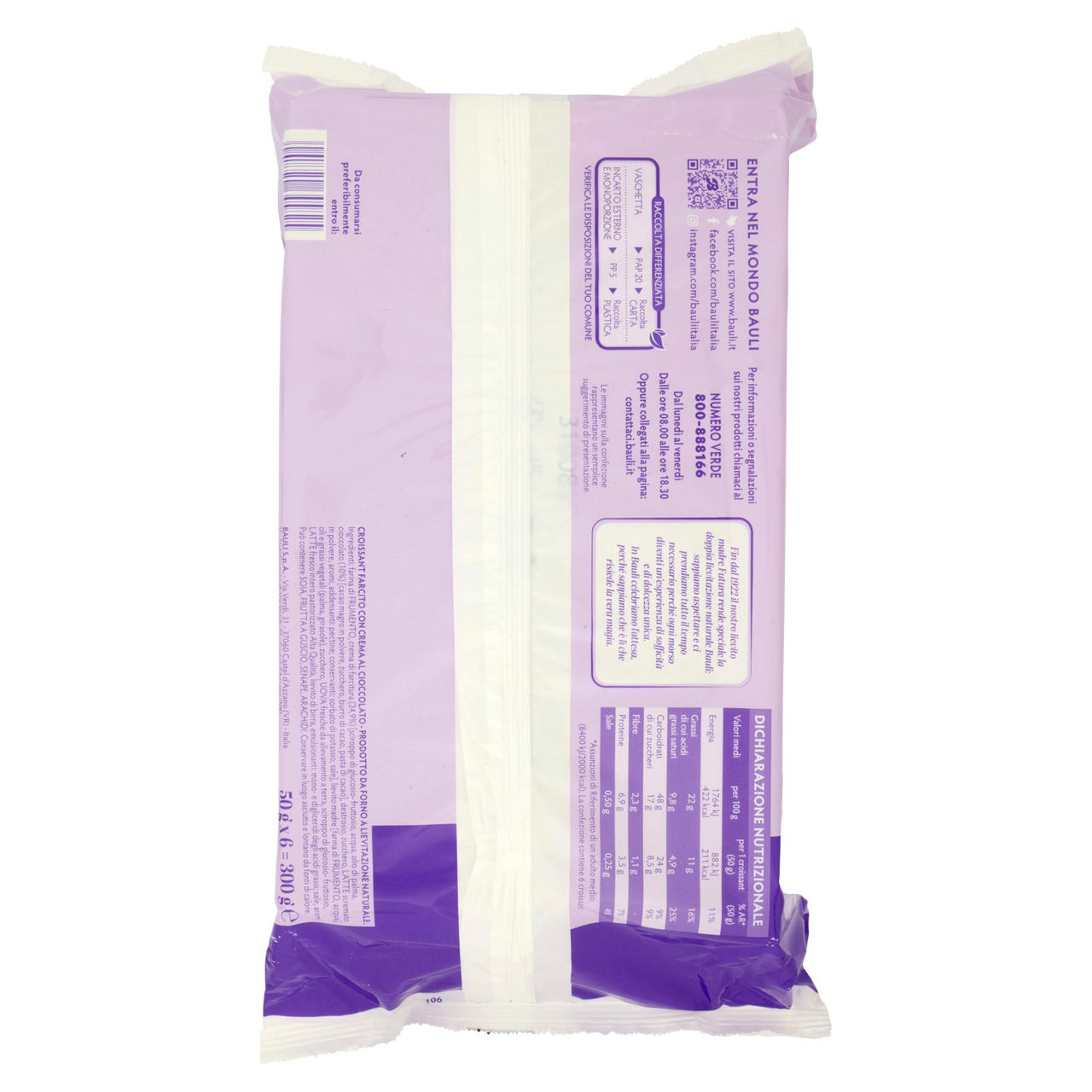 Bauli i Classici Croissant Cioccolato 6 x 50 g