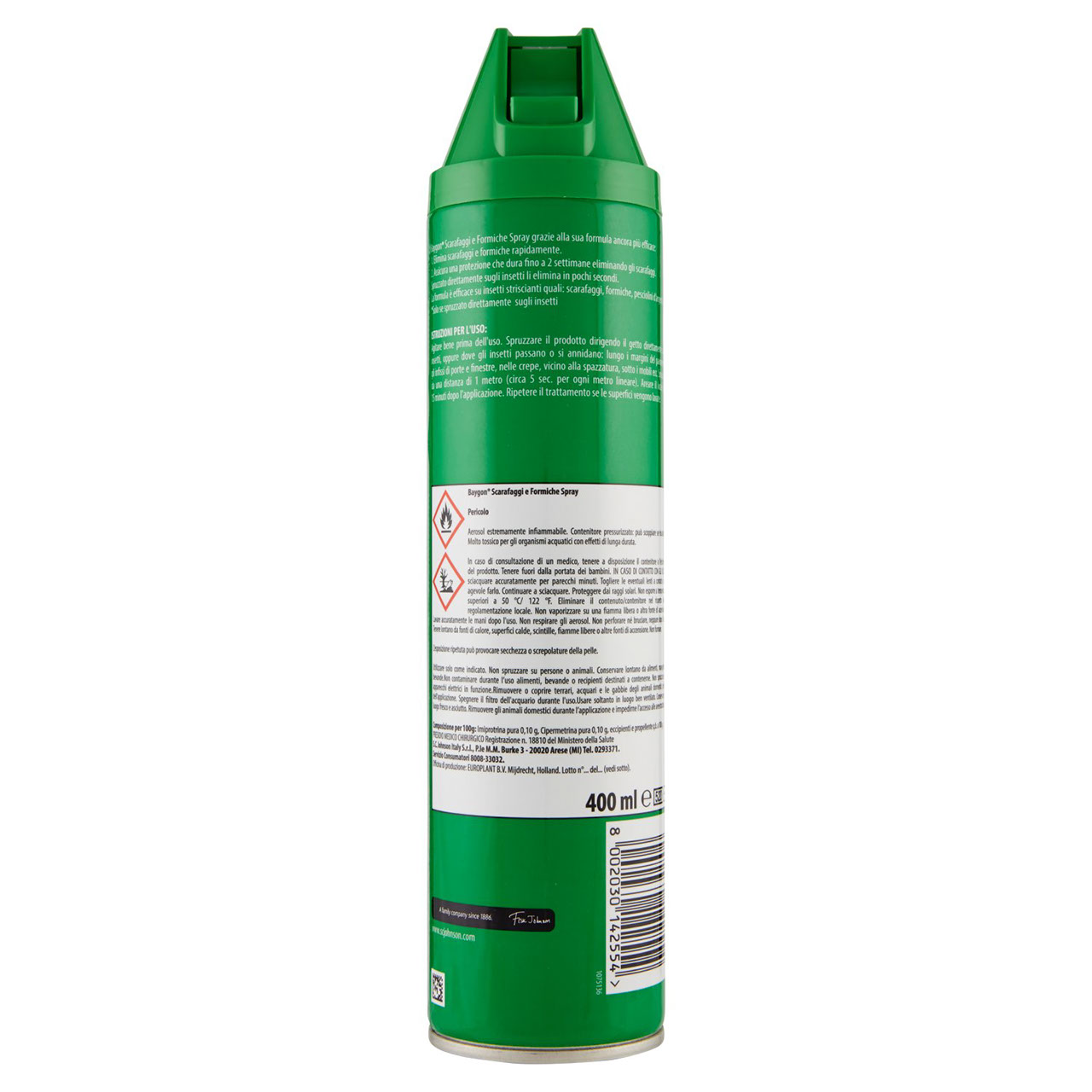 Baygon Scarafaggi e Formiche Spray Insetticida 400ml