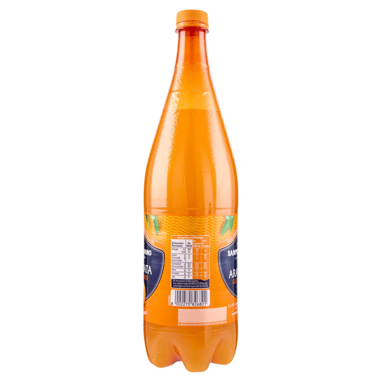 BIBITE SANPELLEGRINO, Bevande Gassate, Naturali, Aranciata, Pet 120cl