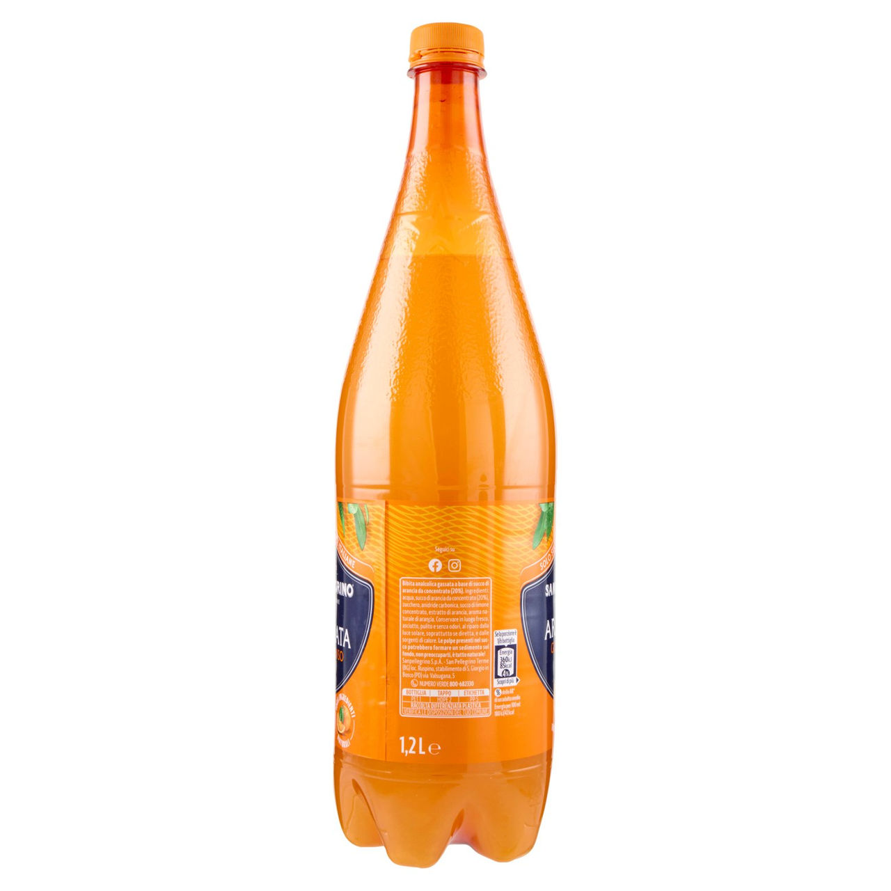 BIBITE SANPELLEGRINO, Bevande Gassate, Naturali, Aranciata, Pet 120cl