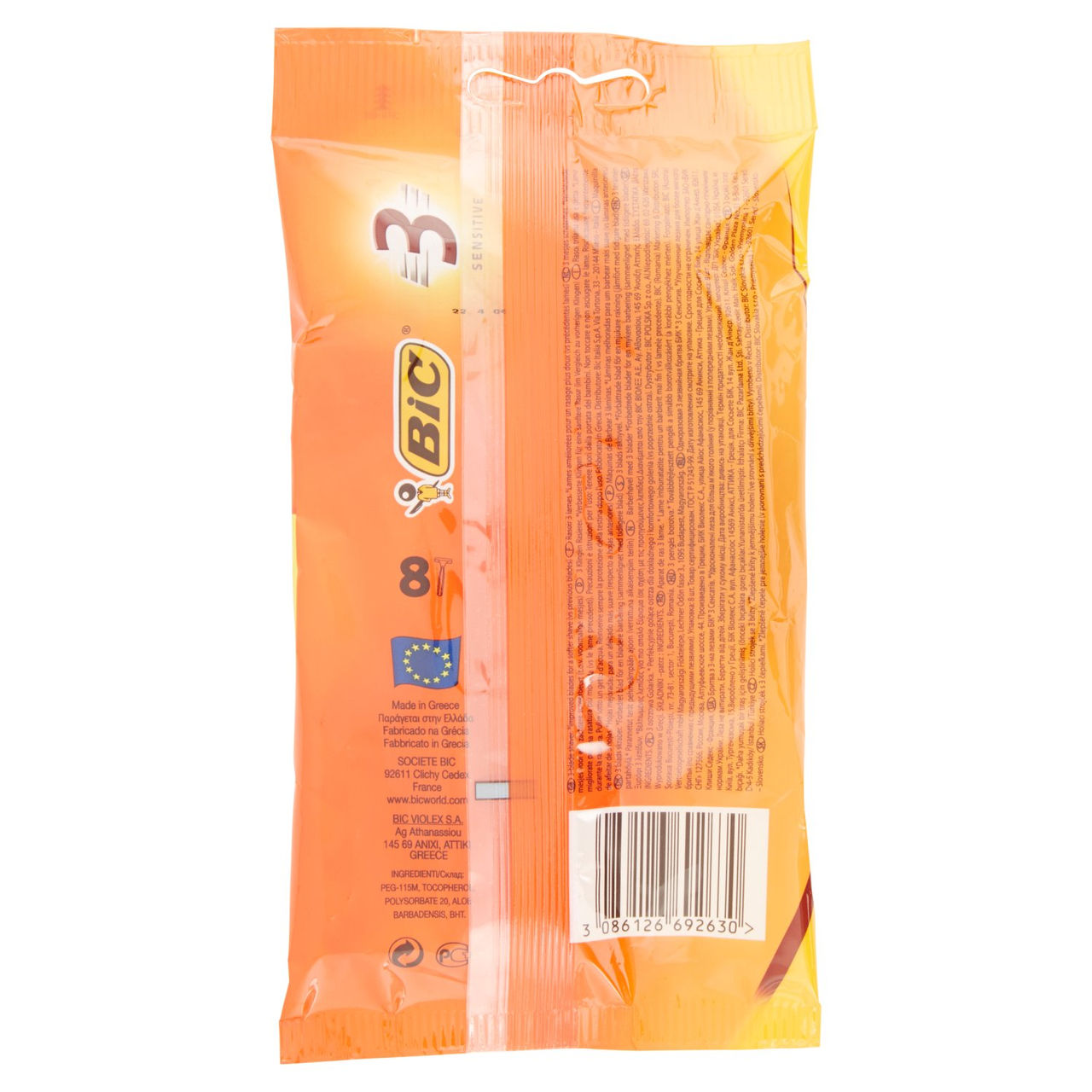 Bic 3 Sensitive 8 rasoi trilama