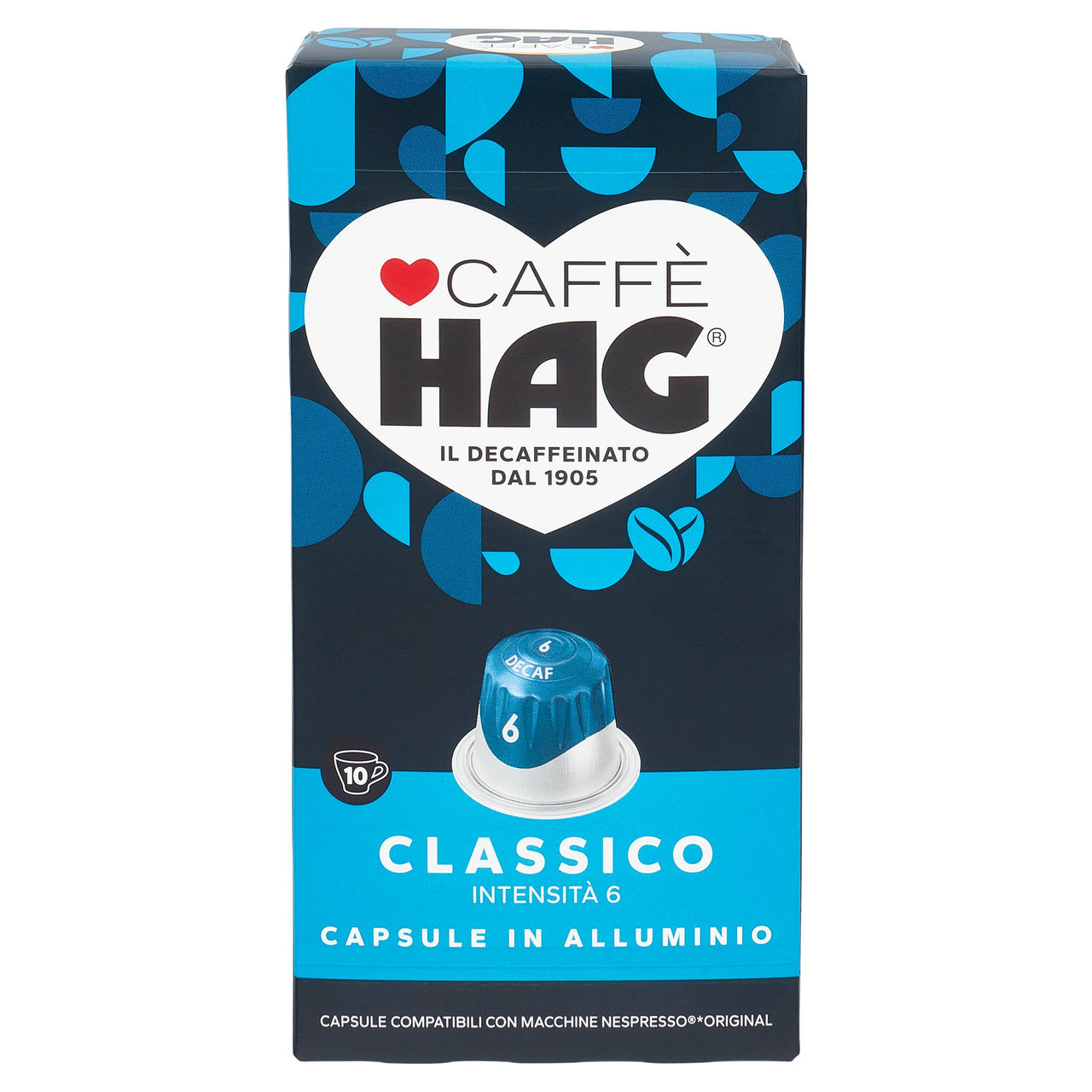 Caffè HAG  Classico 6- 10 Capsule Caffè Compatibili con Macchine Nespresso*® Original 52g