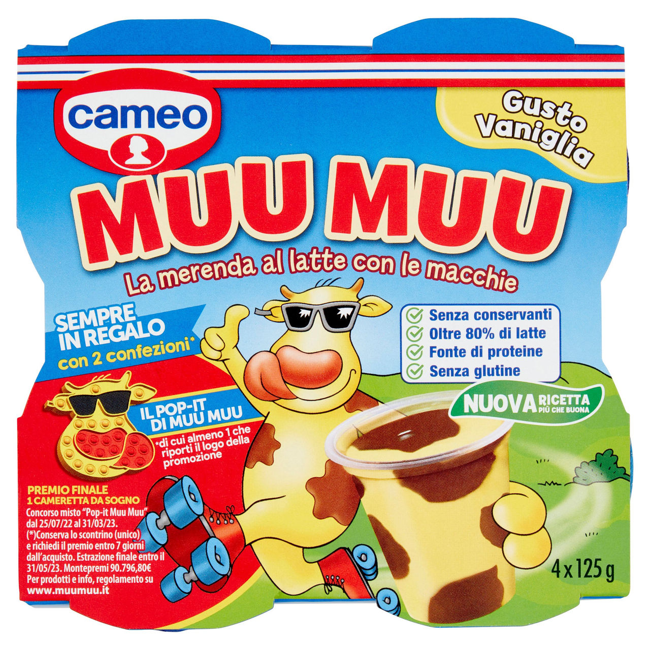 cameo Muu Muu Gusto Vaniglia 4 x 125 g