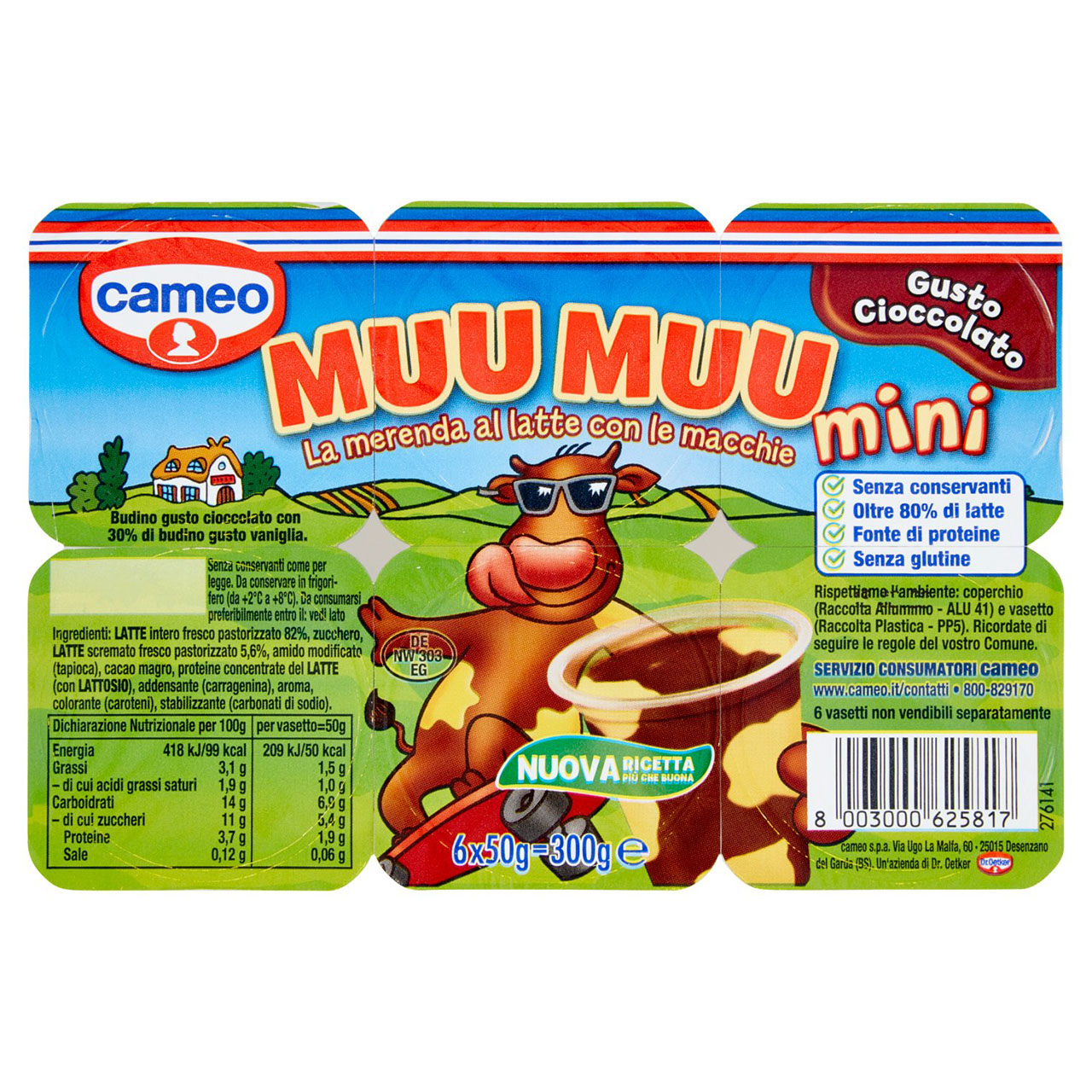 Cameo Muu Muu mini Gusto Cioccolato 6 x 50 g