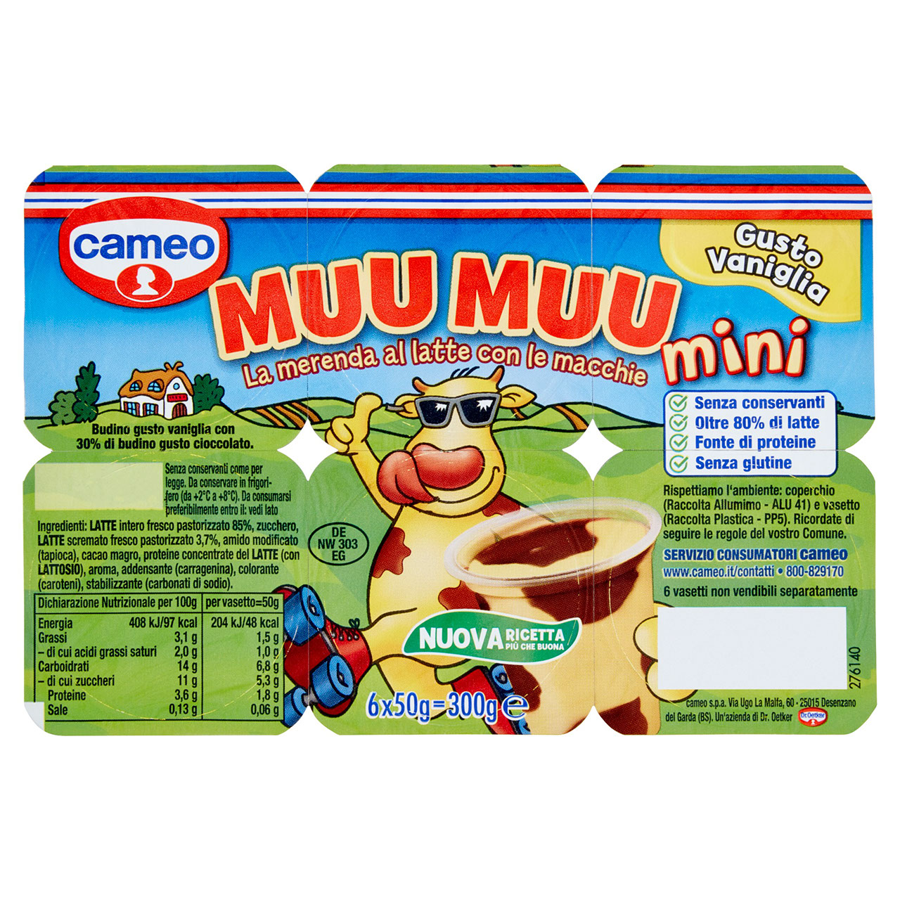 Cameo Muu Muu mini Gusto Vaniglia 6 x 50 g