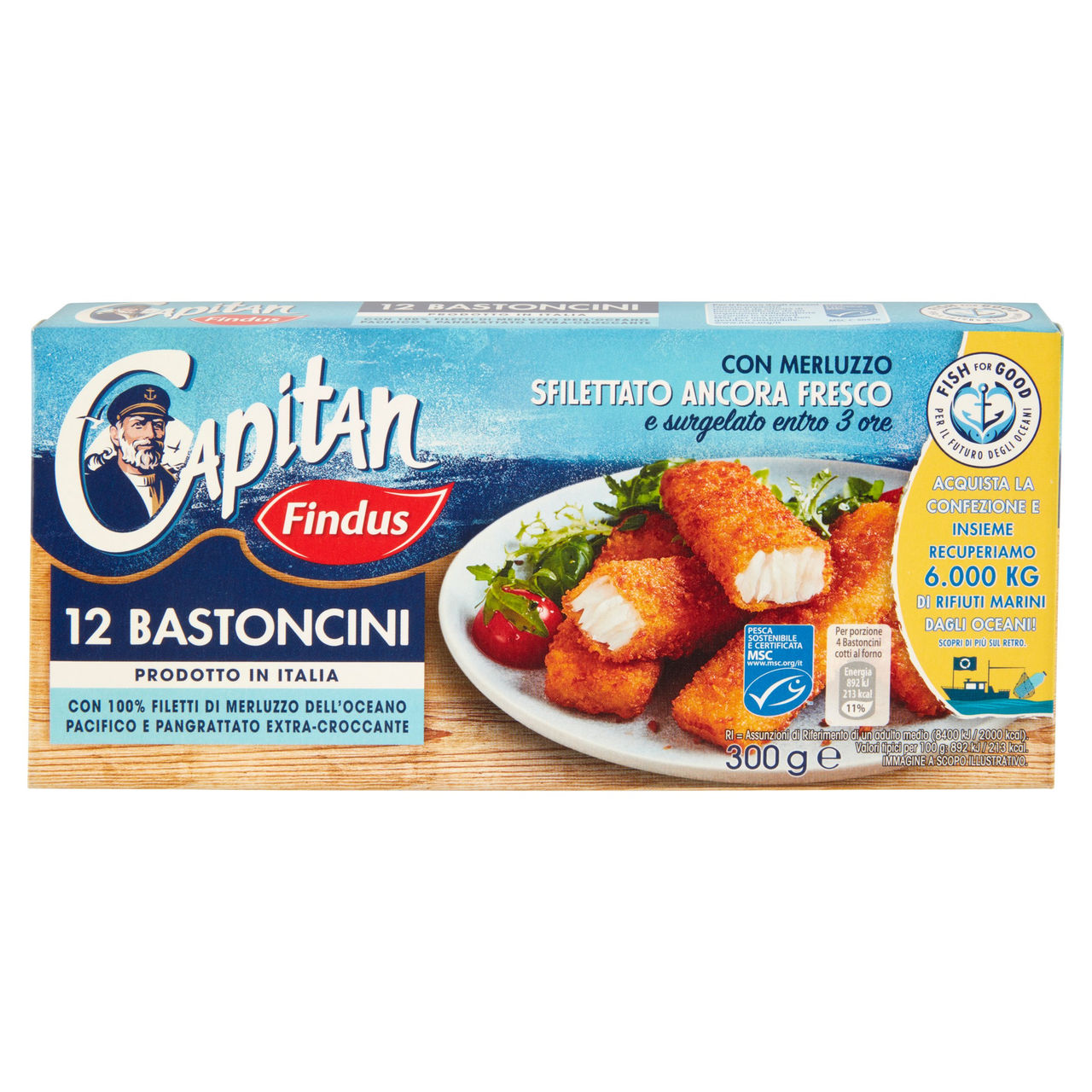 Capitan Findus 12 Bastoncini di Merluzzo 300 g