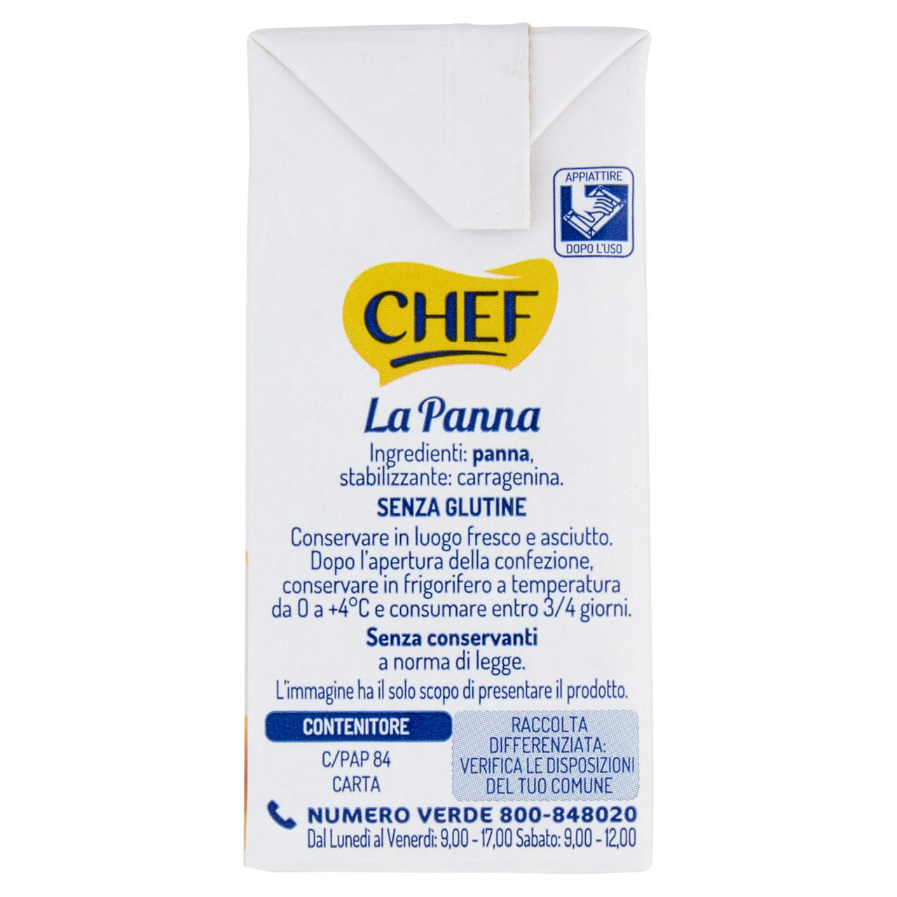 Chef Panna 200 ml in vendita online