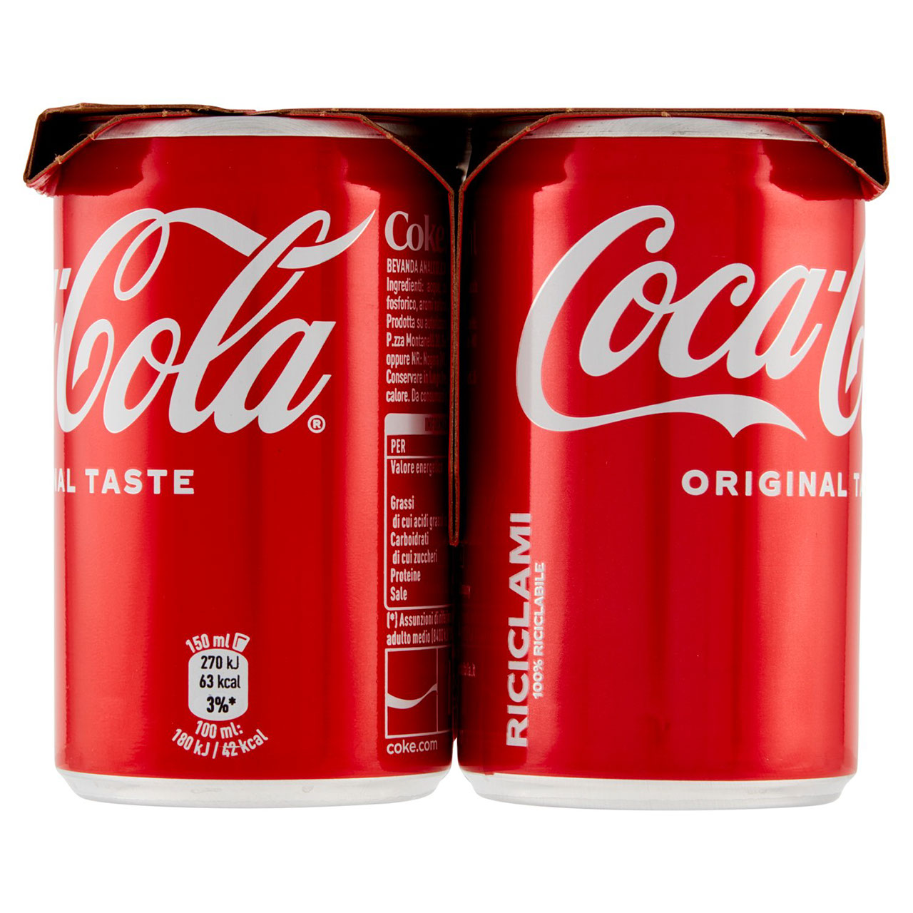 COCA-COLA Original Taste 150 ml x 6 (Lattina)