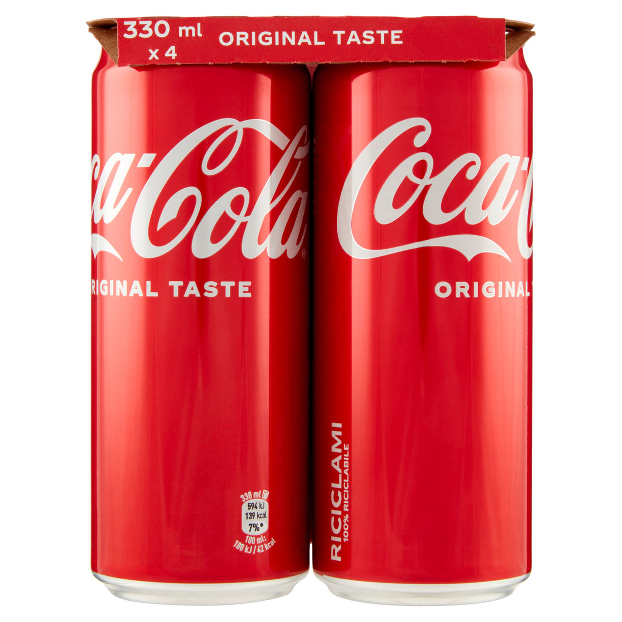 COCA-COLA Original Taste Lattina 4 x 330 ml