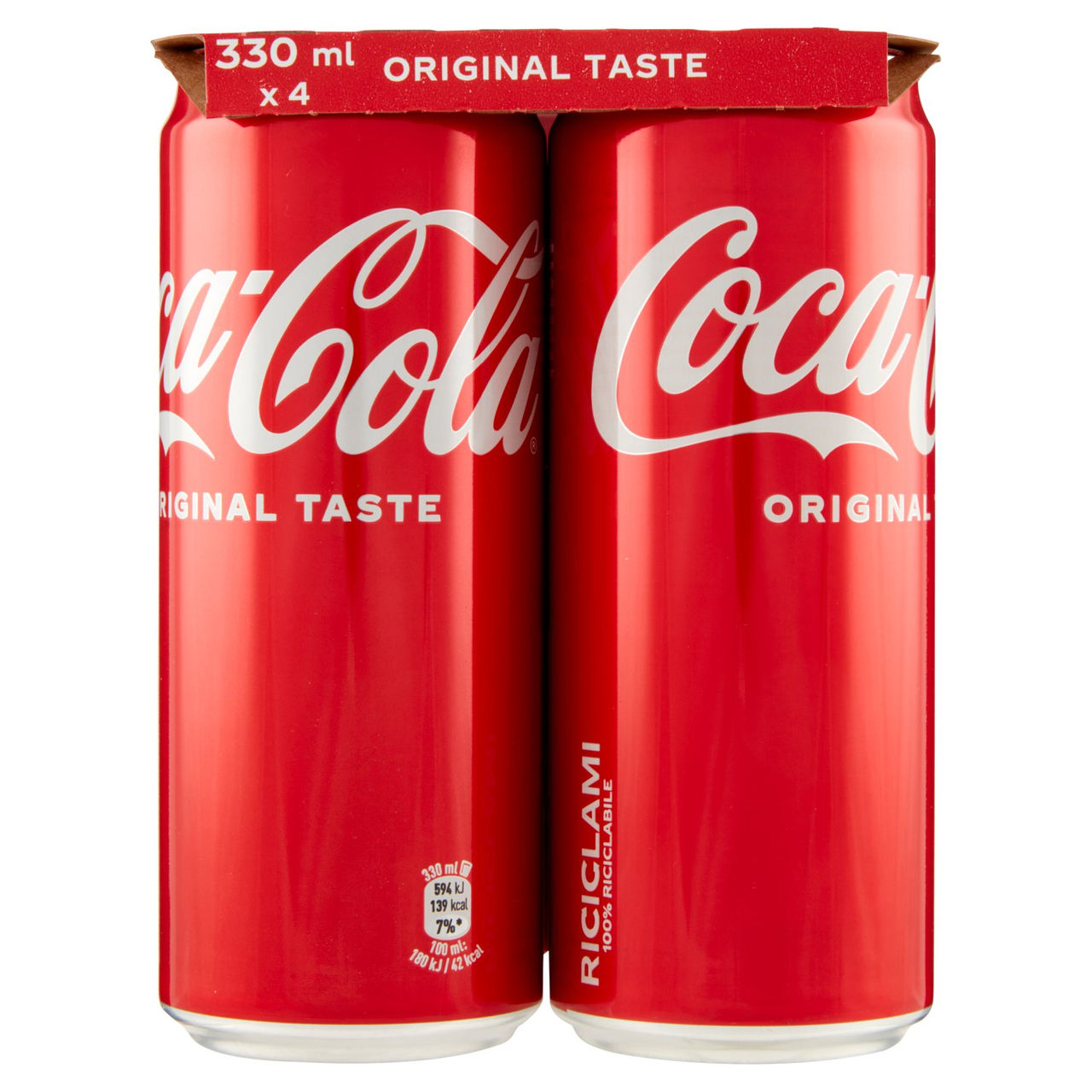 COCA-COLA Original Taste Lattina 4 x 330 ml