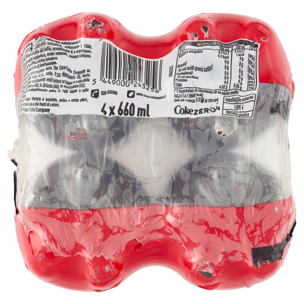 Coca-Cola Zero PET 4 x 66 cl