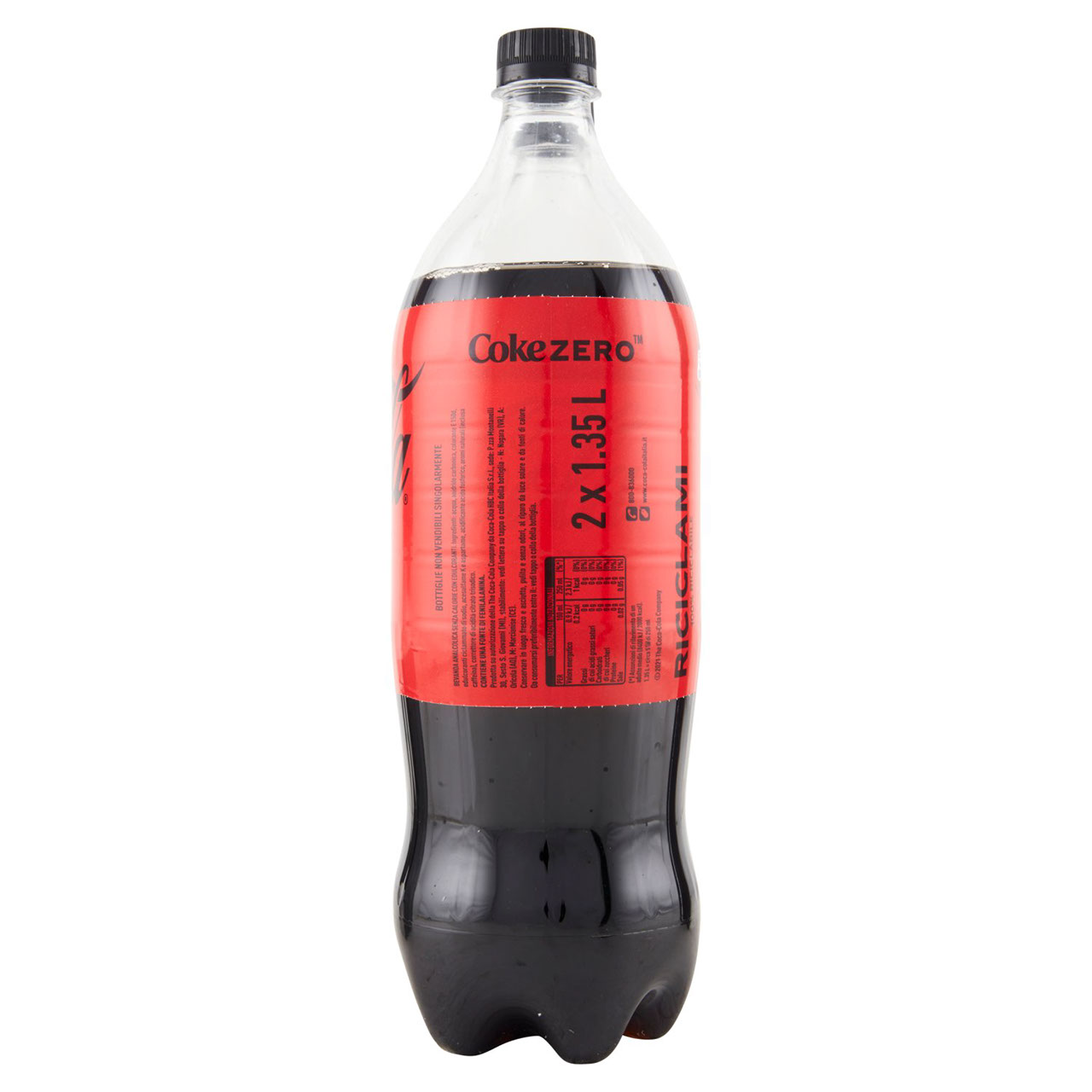 Coca-Cola Zero Zuccheri 1,35L x 2 (PET)