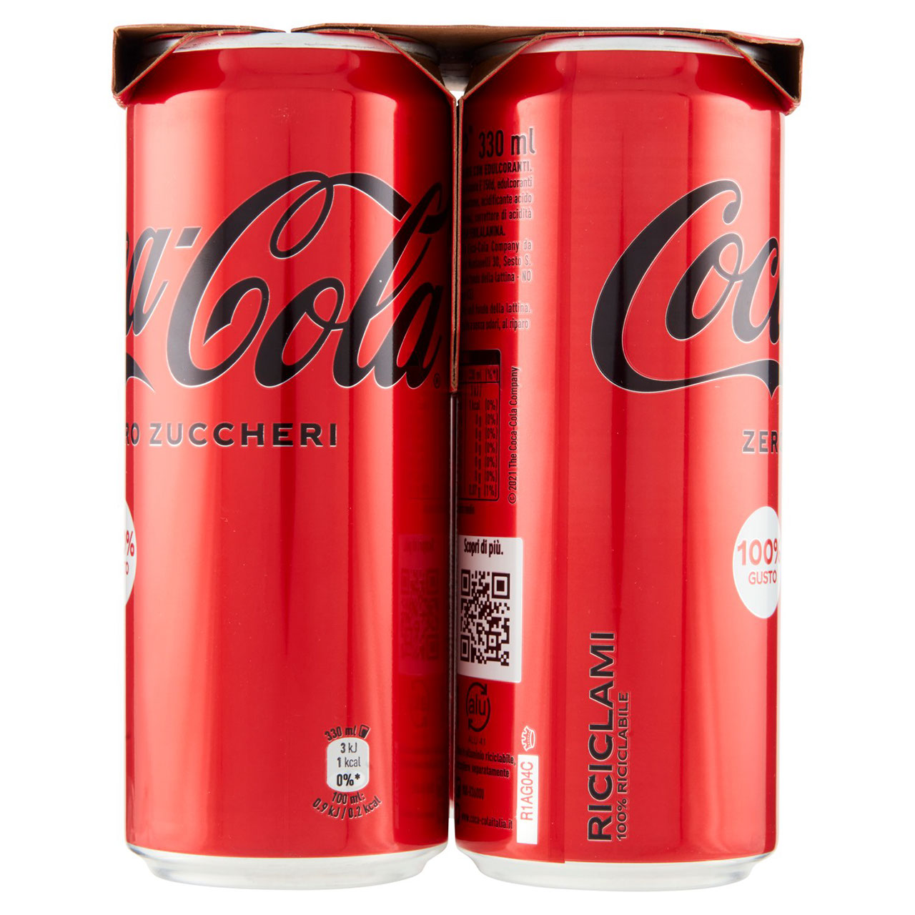 COCA-COLA Zero Zuccheri 330ml x 4 (Lattina)