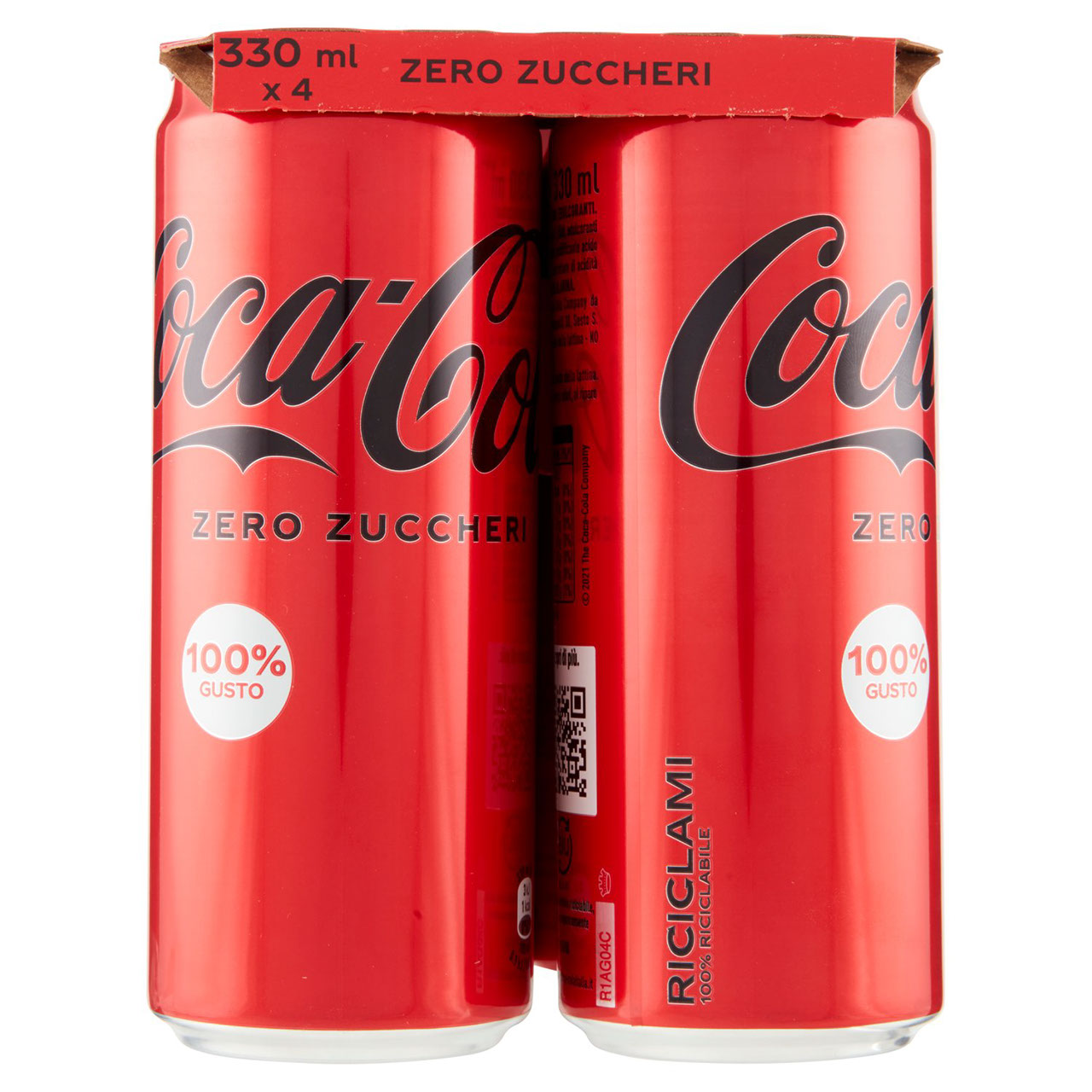 COCA-COLA Zero Zuccheri 330ml x 4 (Lattina)