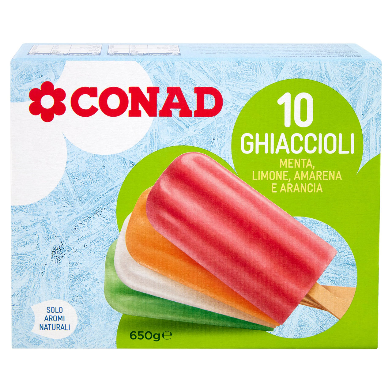 10 Ghiaccioli Menta, Limone, Amarena e Arancia