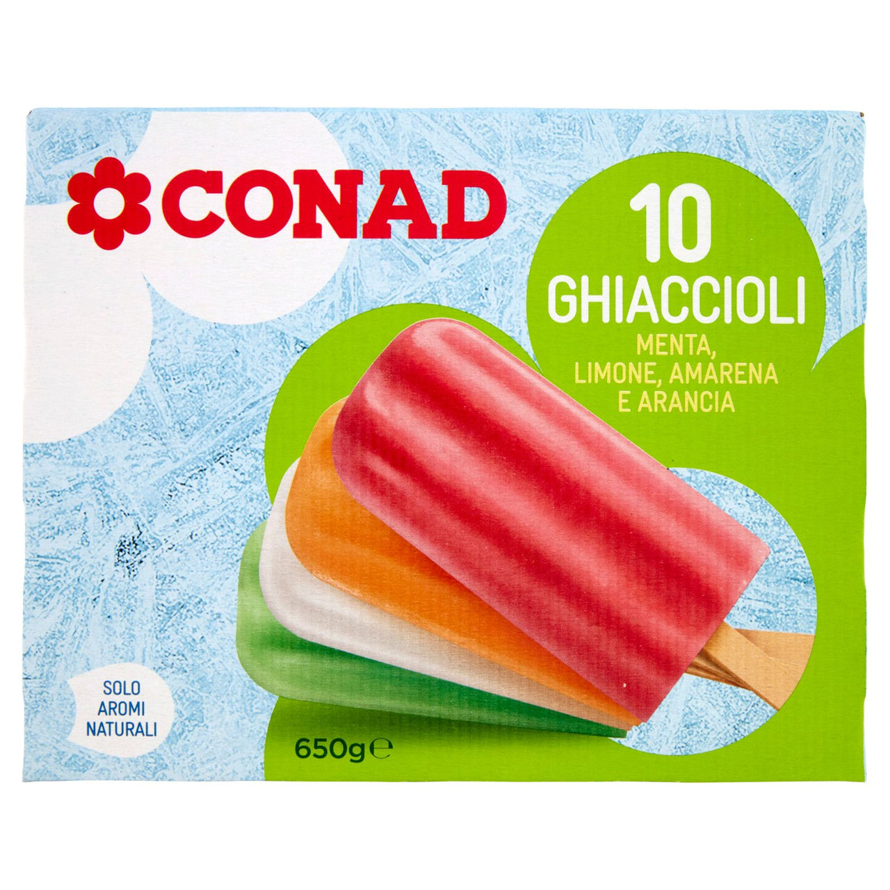 10 Ghiaccioli Menta, Limone, Amarena e Arancia