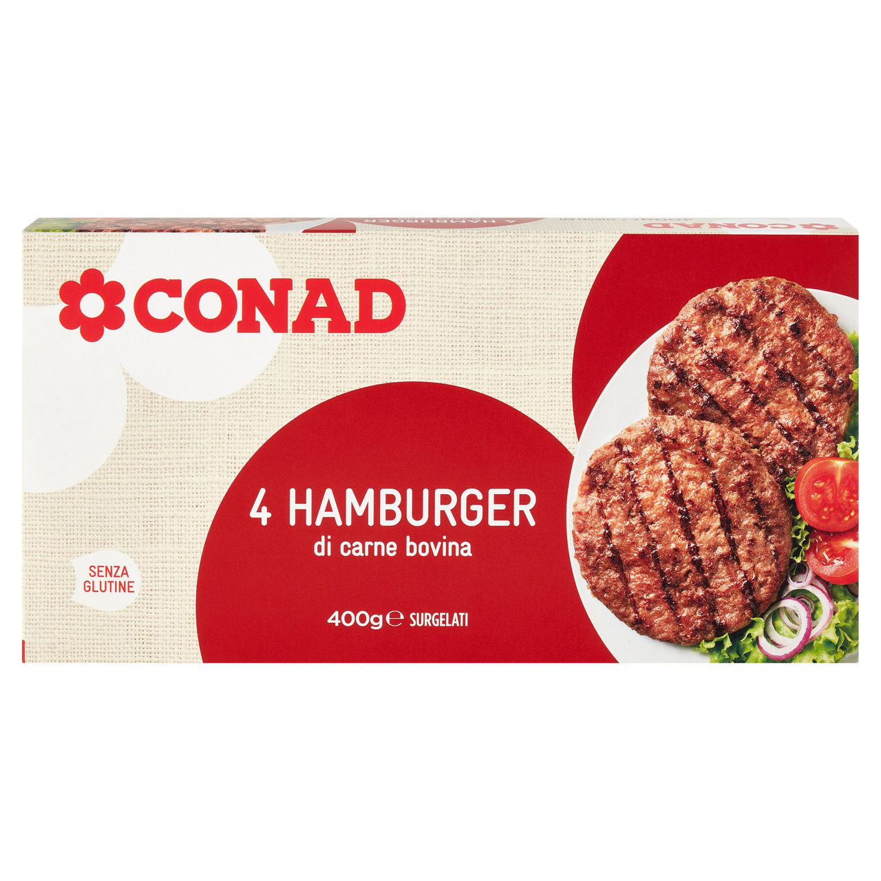 Hamburger Carne Bovina Surgelati 4x100g Conad