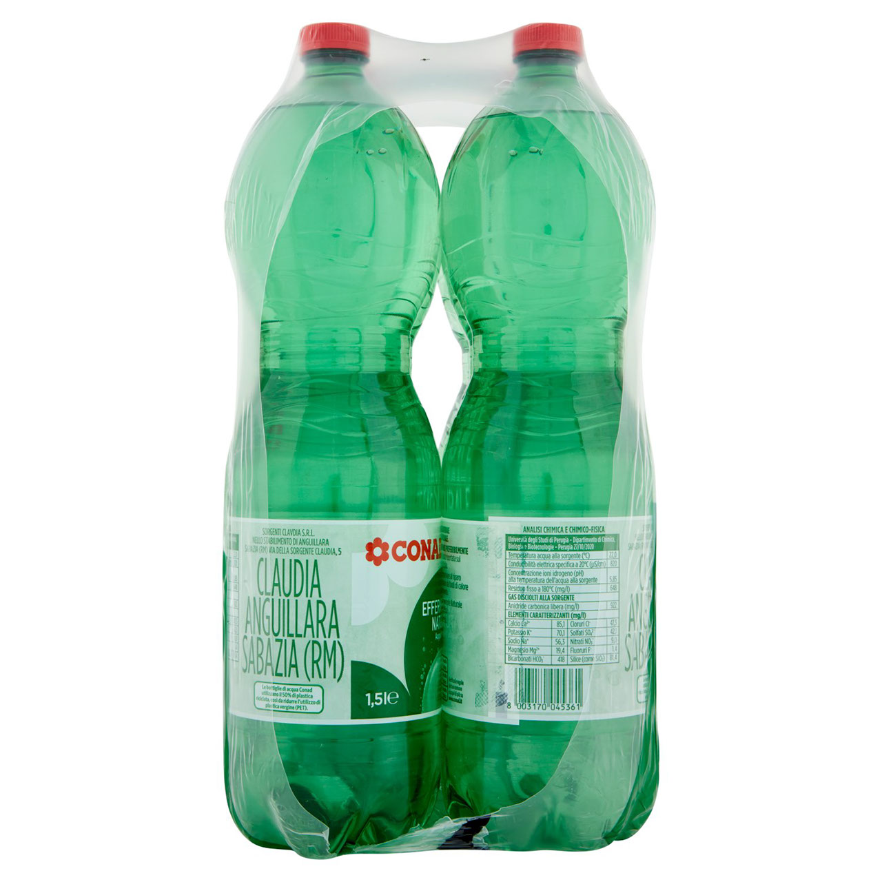 CONAD Acqua Minerale Effervescente Naturale 6 x 1,5 l