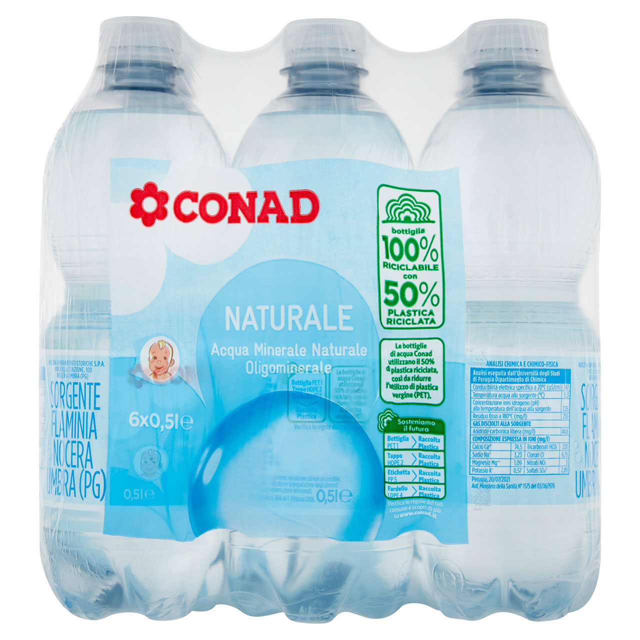 CONAD Acqua Minerale Naturale 6 x 0,5 l