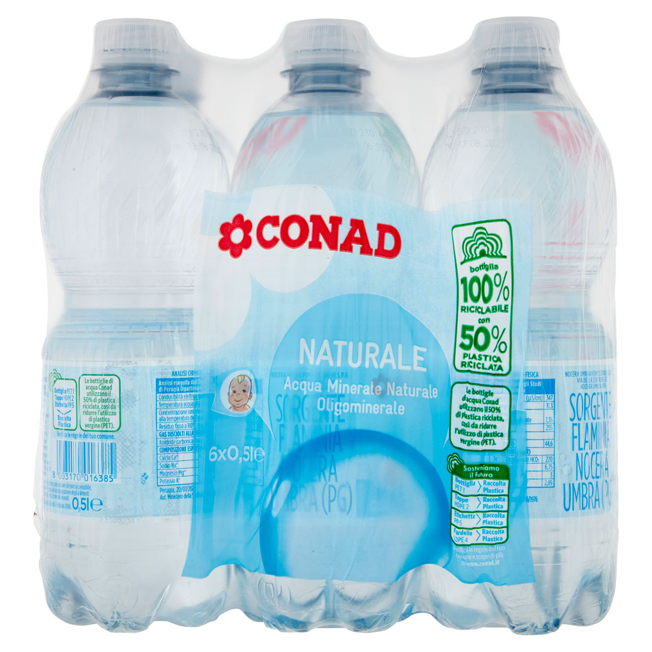 CONAD Acqua Minerale Naturale 6 x 0,5 l