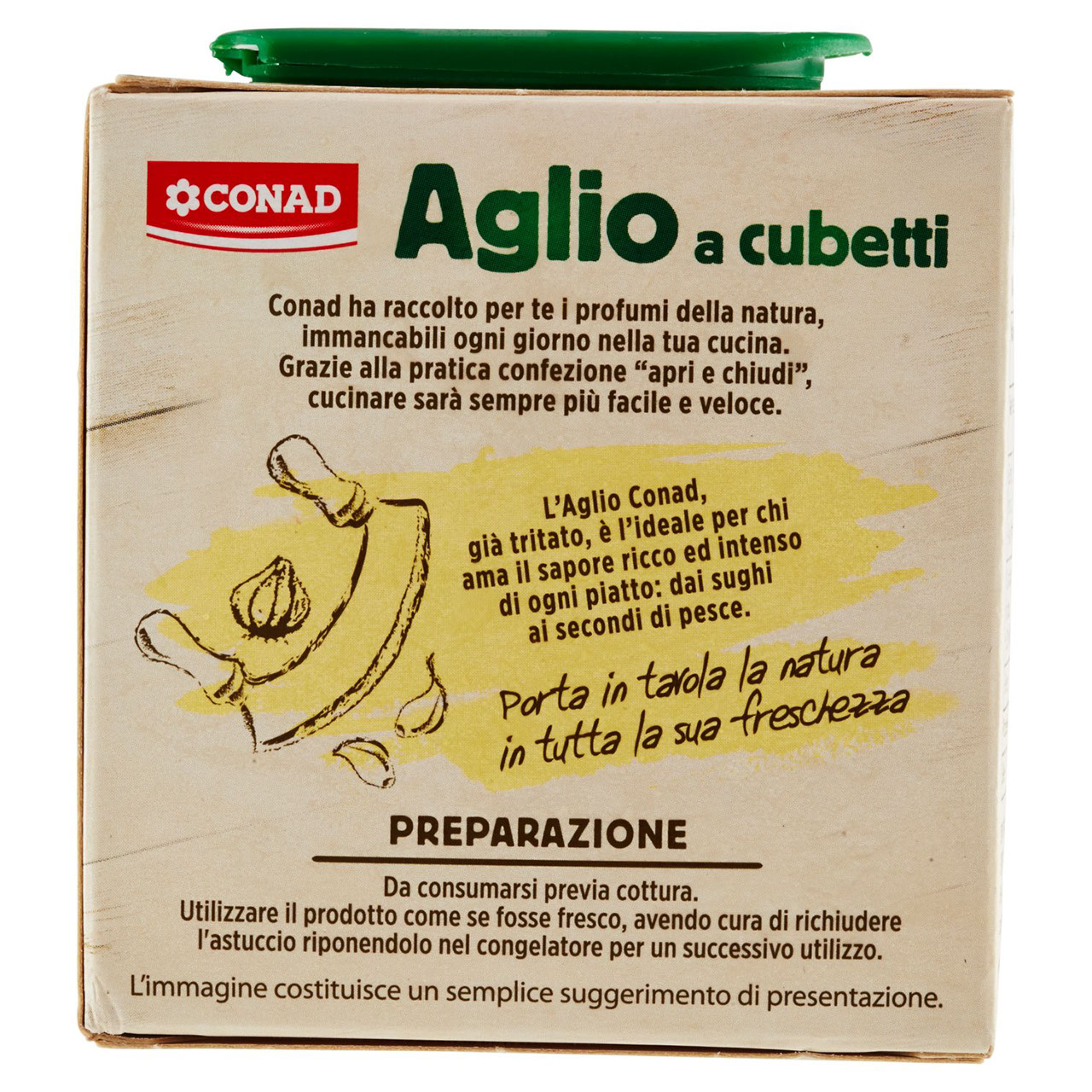 CONAD Aglio a cubetti Surgelato 100 g