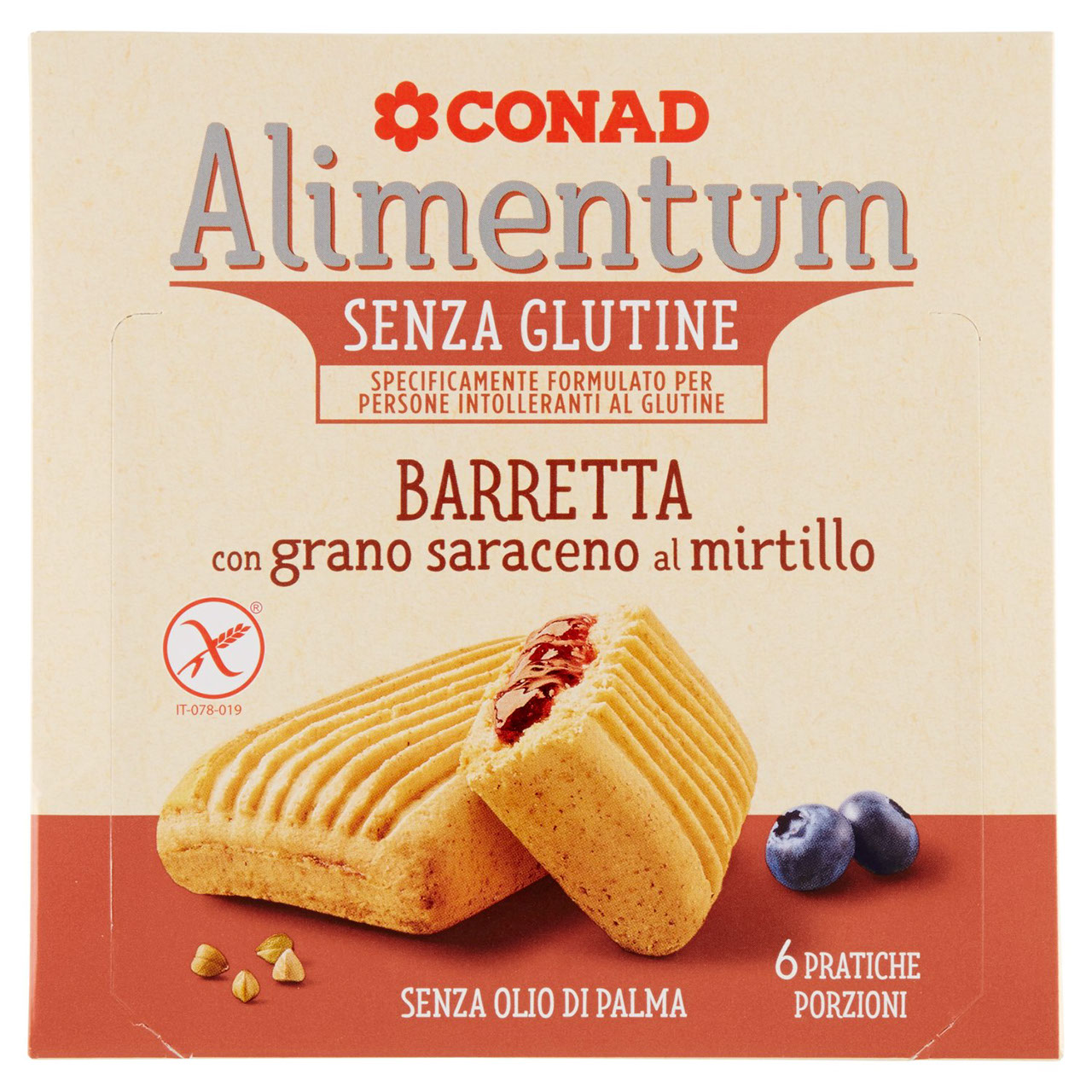 Barrette Gluten Free Grano Saraceno Mirtillo Conad